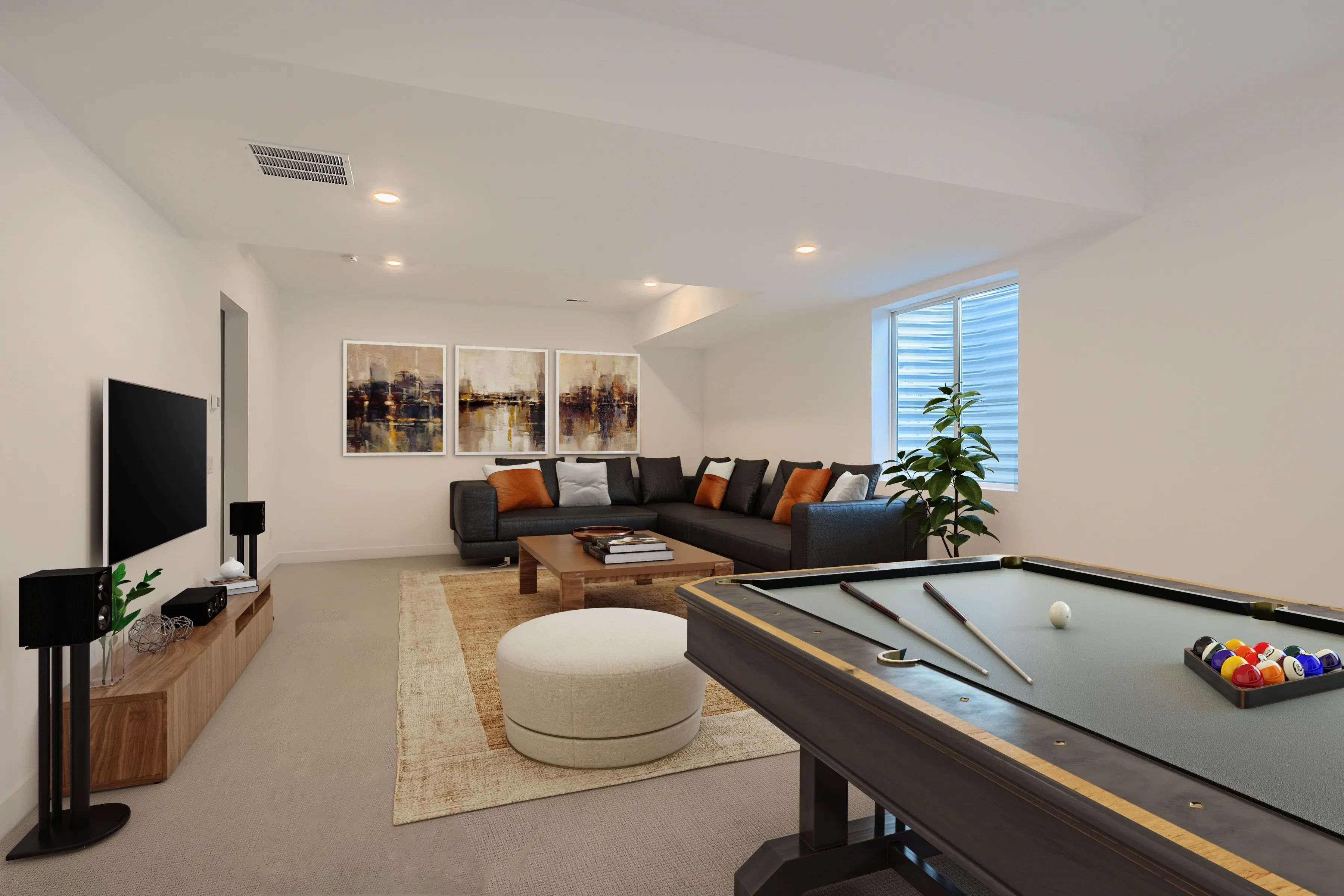 Optional Finished Basement Rec Room