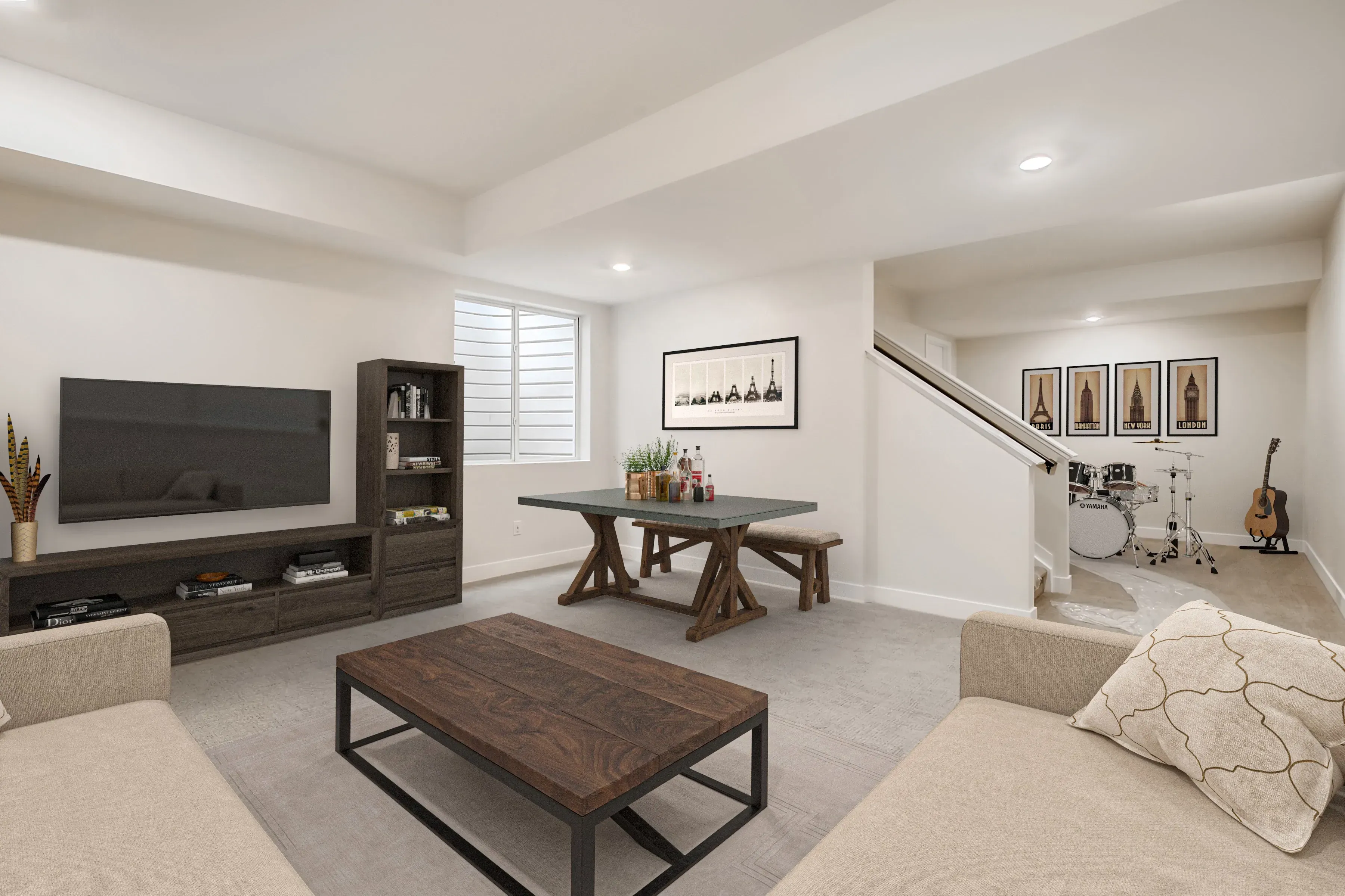 Optional Finished Basement Rec Room