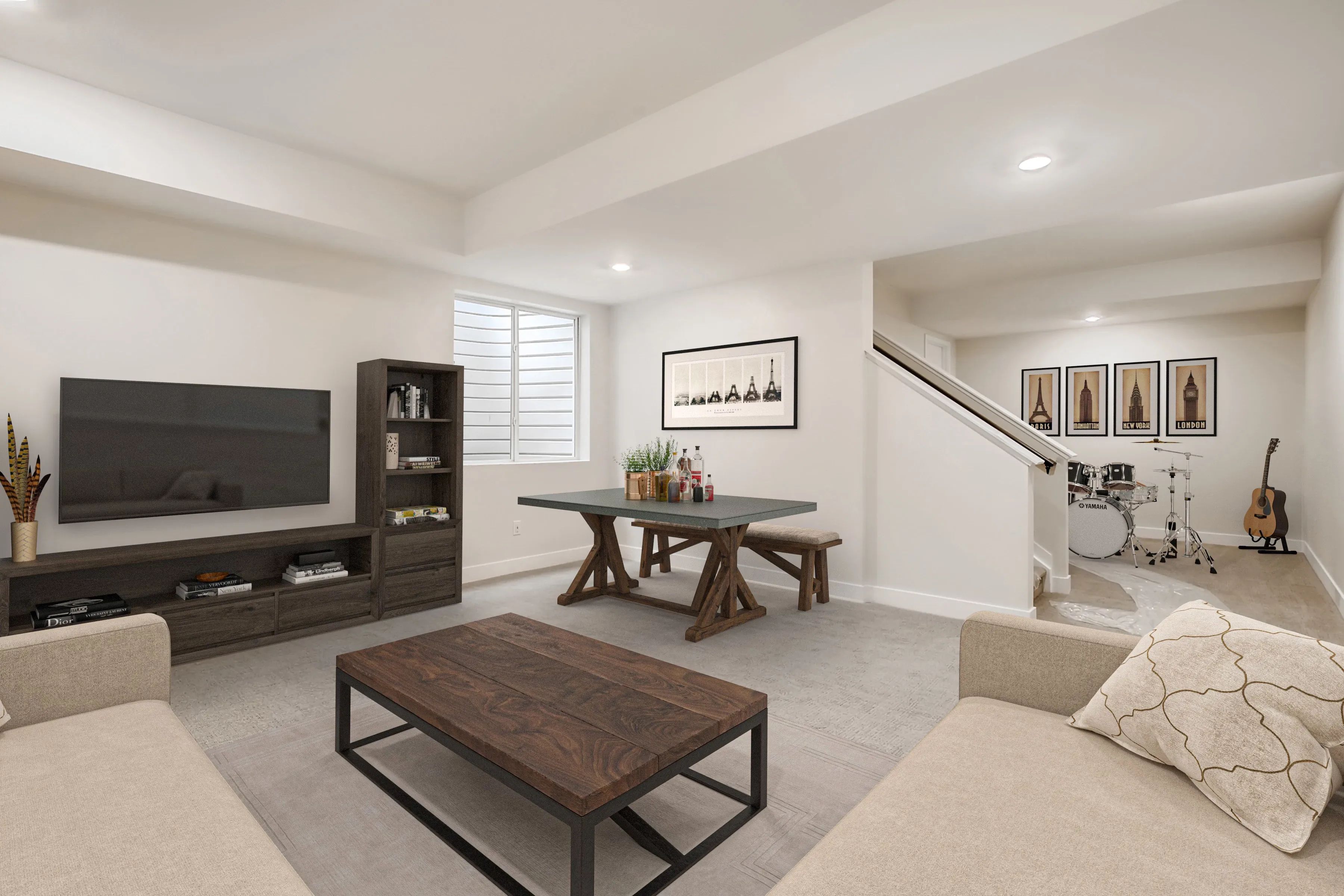 Optional Finished Basement Rec Room