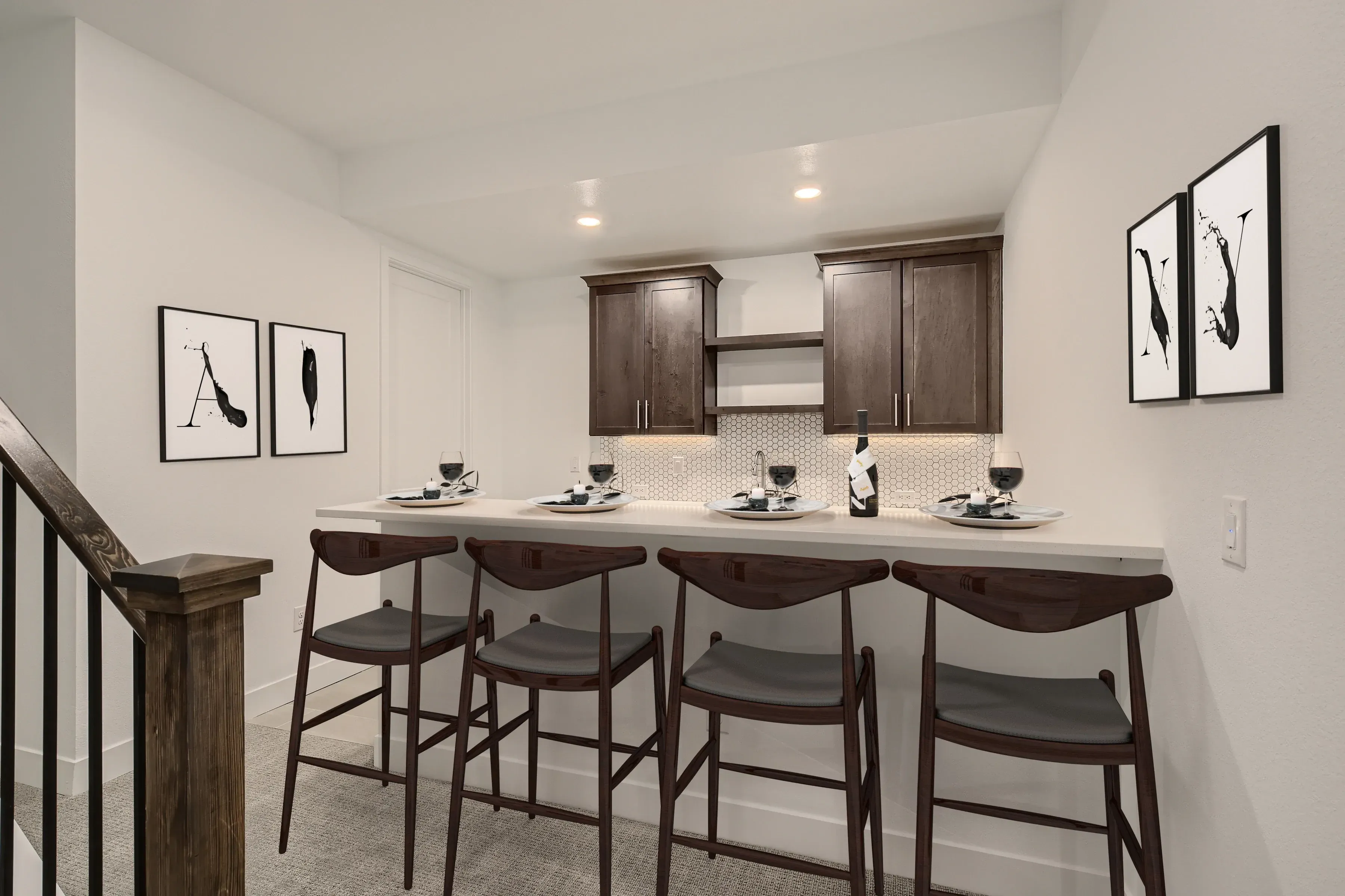 Finished Basement Wet Bar