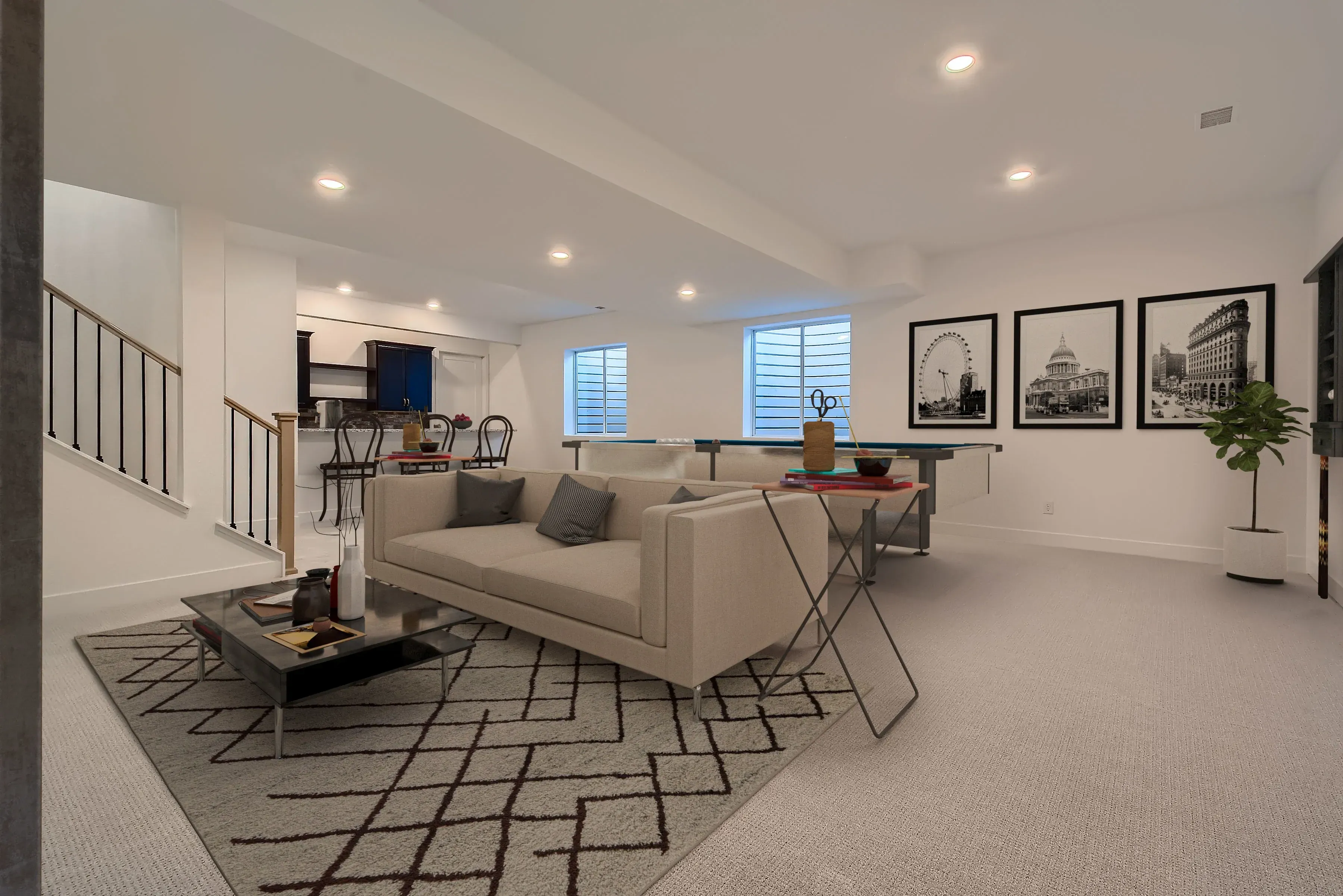 Crimson Sky Finished Basement