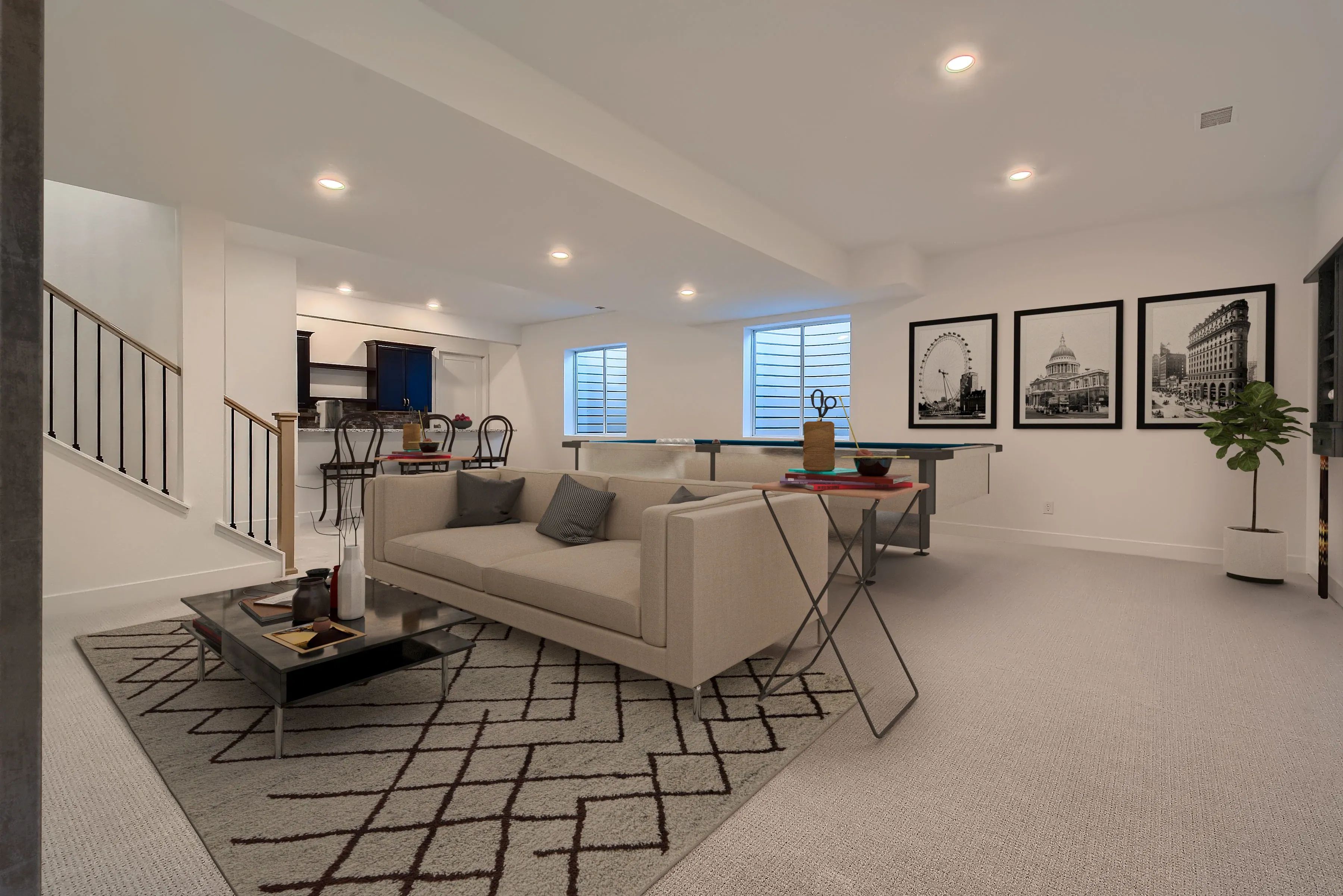 Crimson Sky Finished Basement