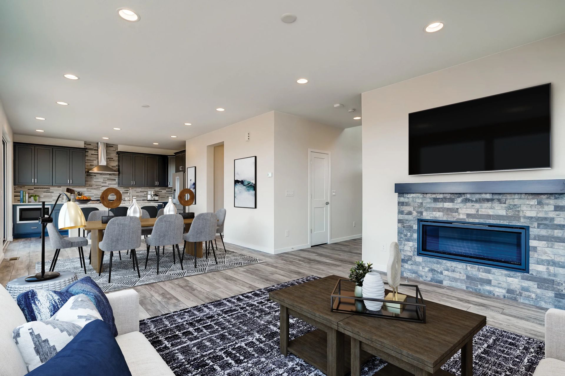 Great Room, Dine + Kitchen