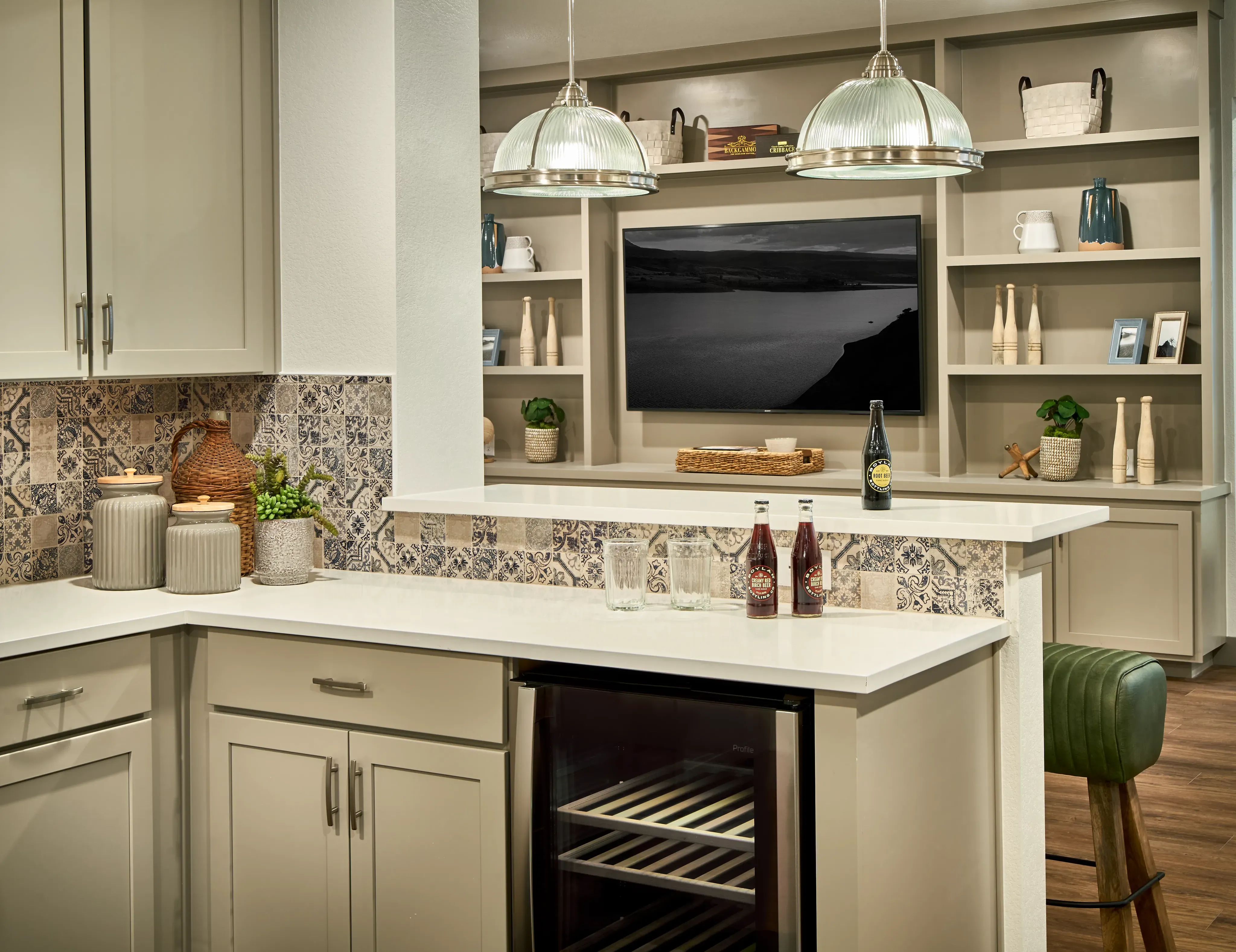 Rising Moon Basement Bar + Media Room