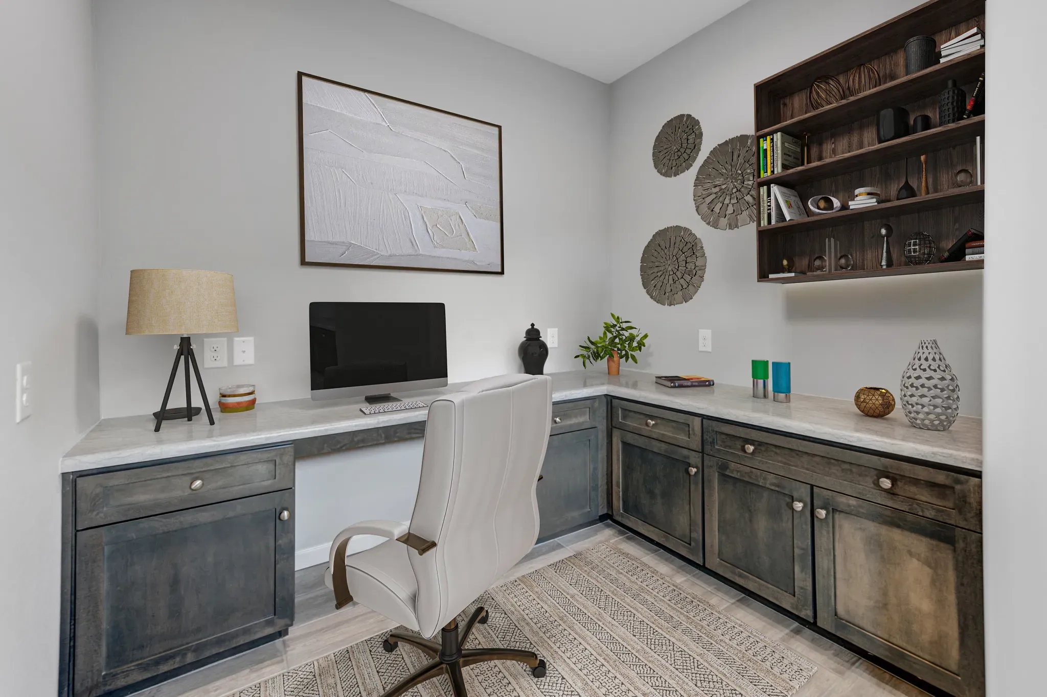 Virtually Staged Den