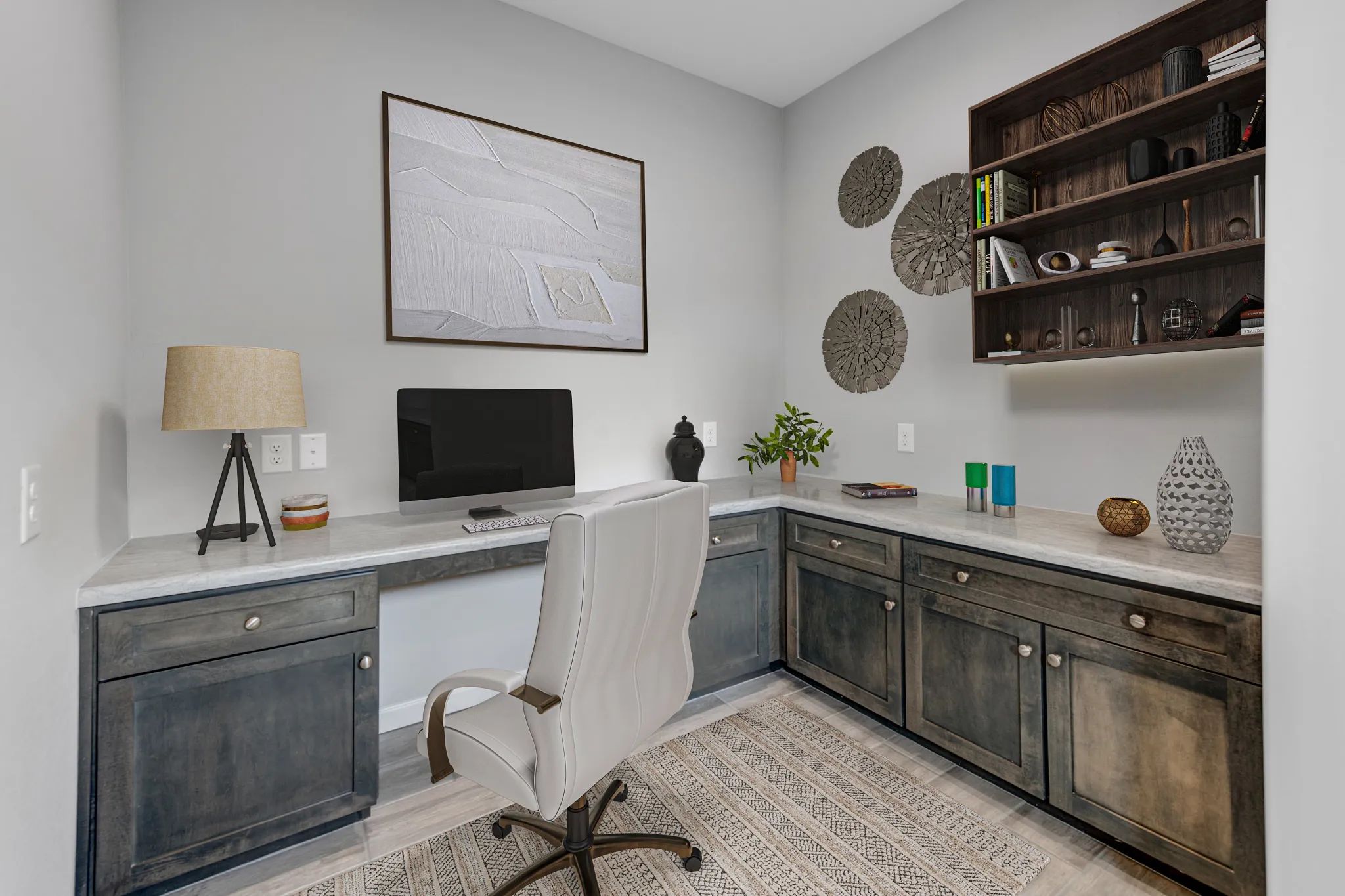 Virtually Staged Den