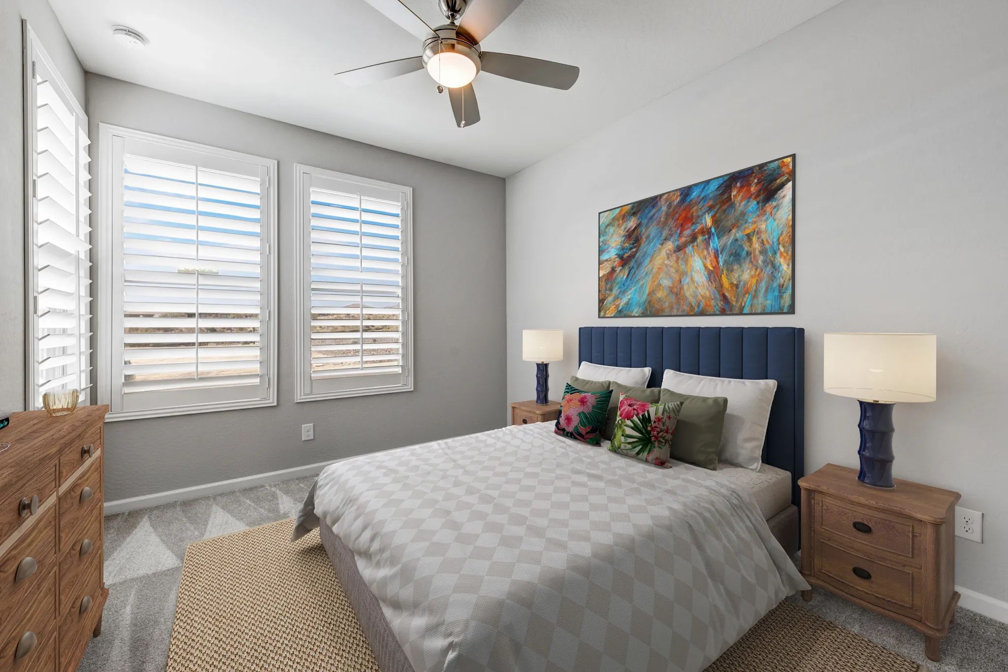 Virtually Staged Guest Bed