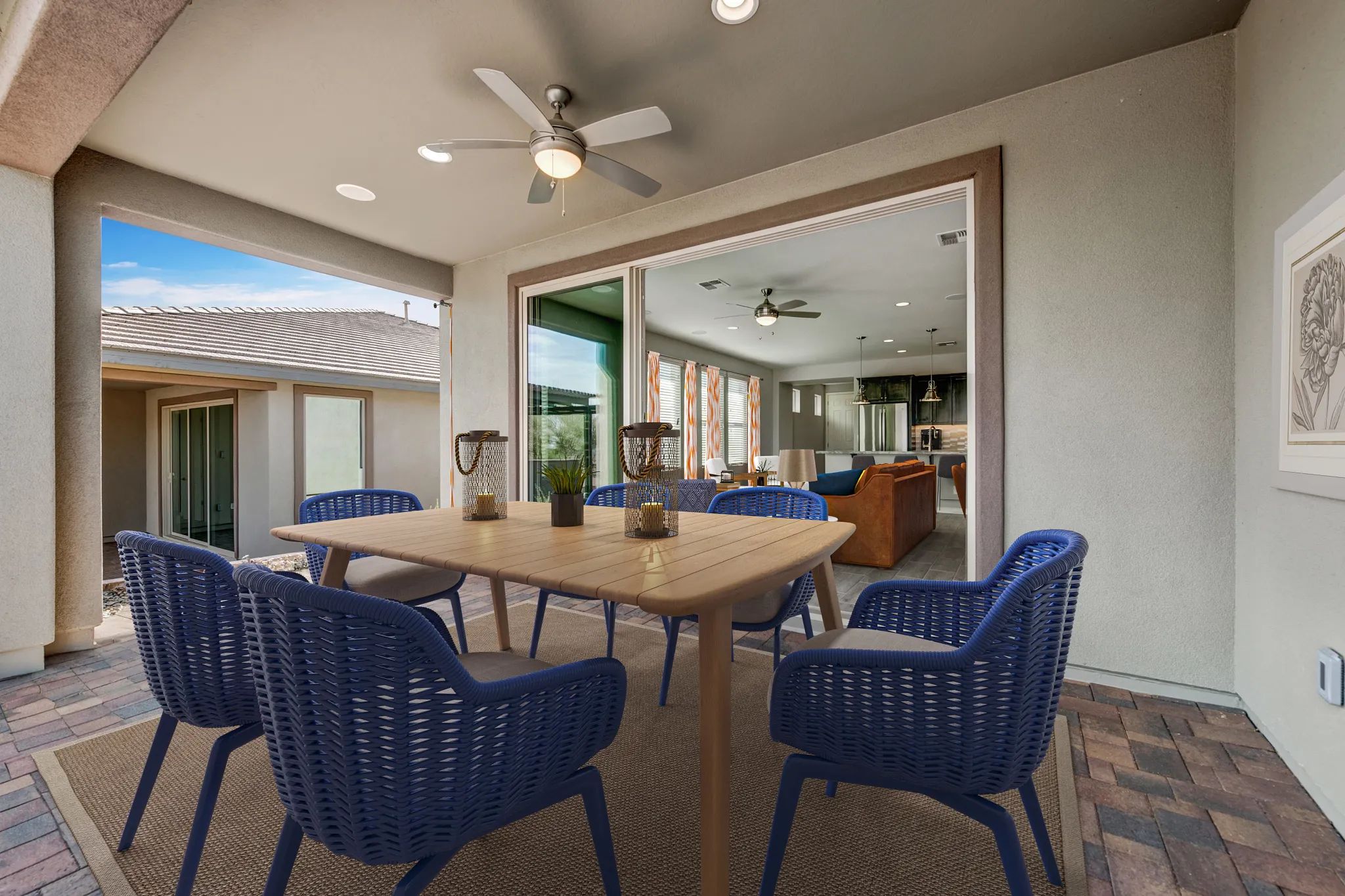 Virtually Staged Covered Patio