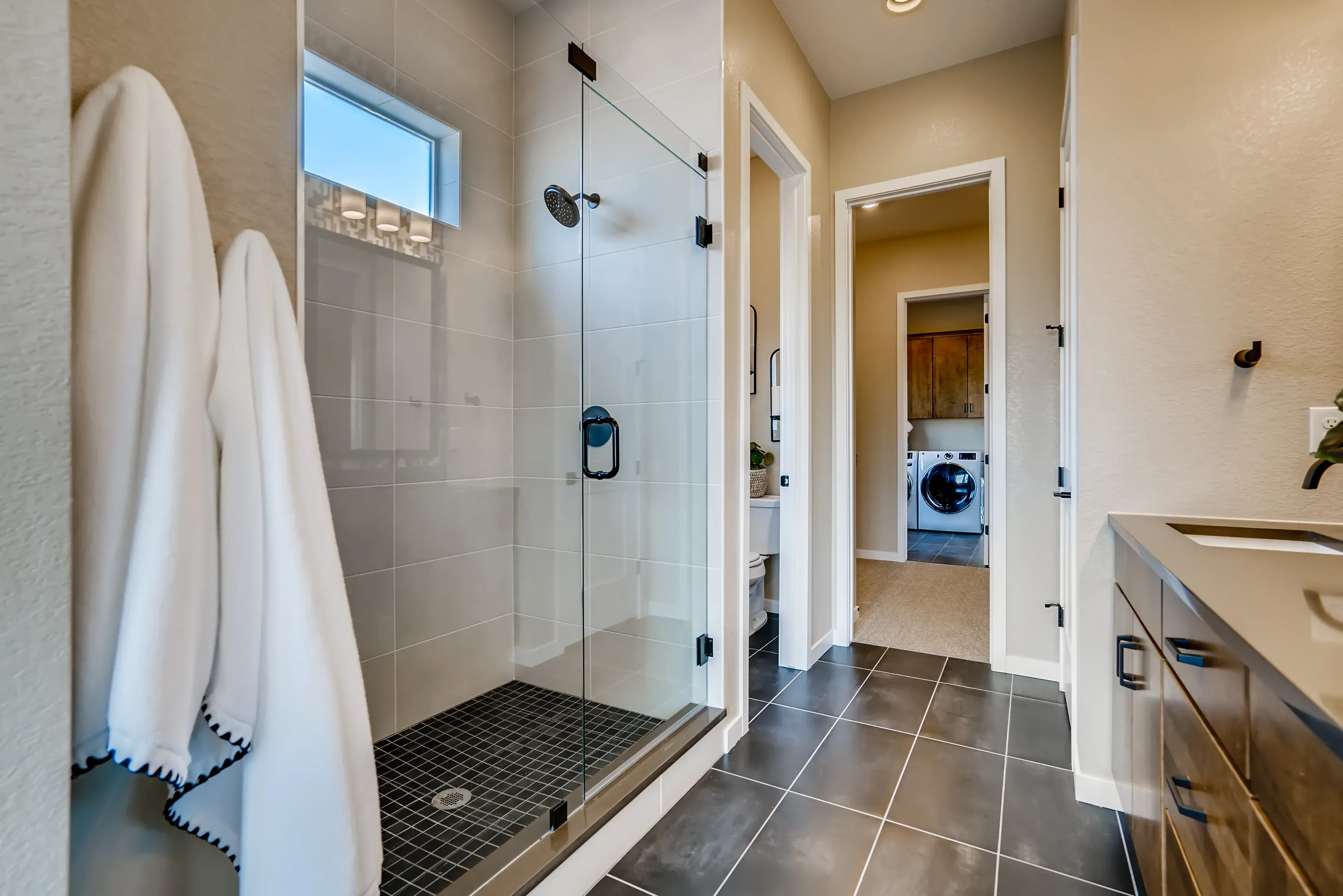 Amber Light Primary Bath