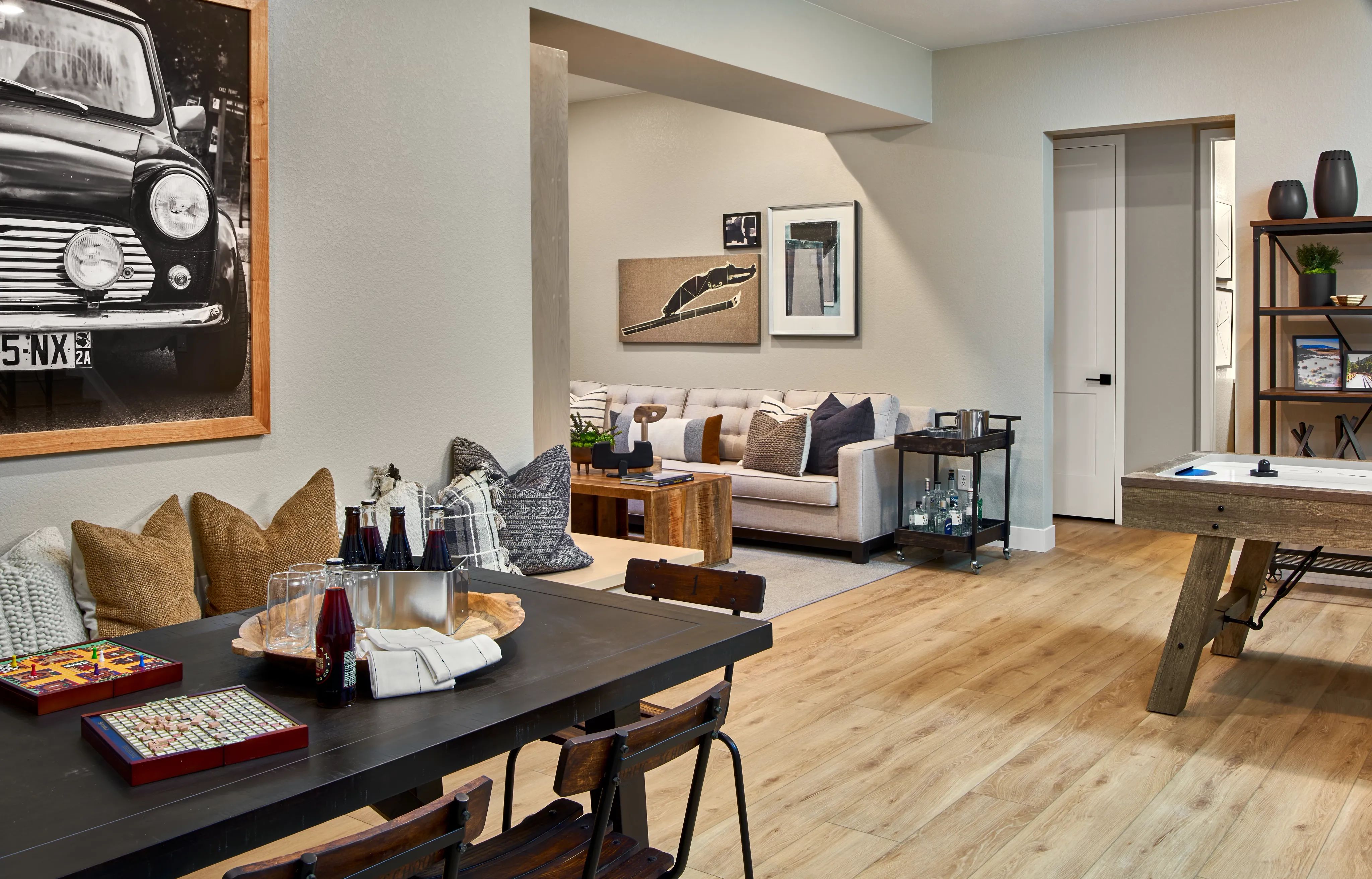 Amber Light Finished Basement