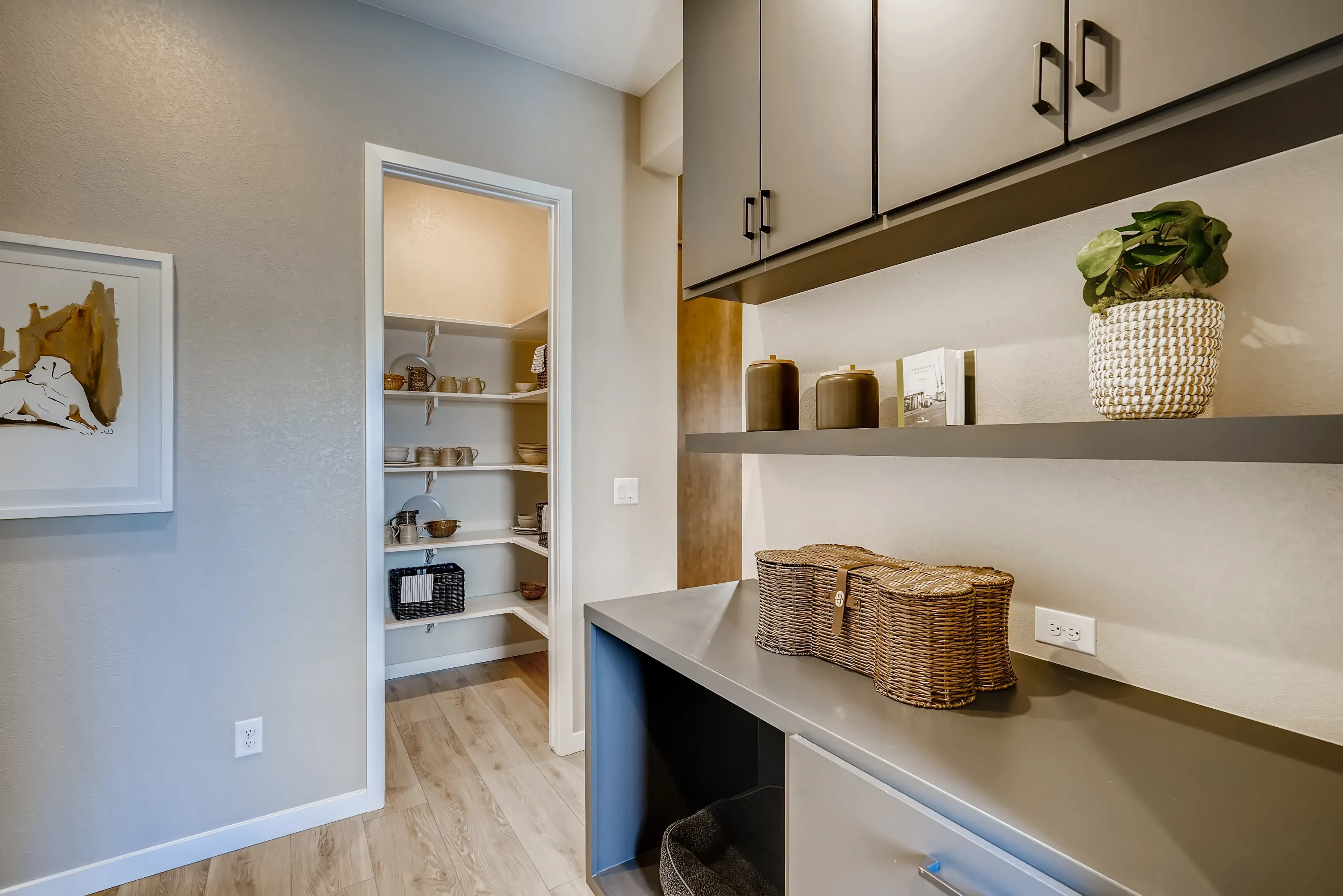 Amber Light Mud Room