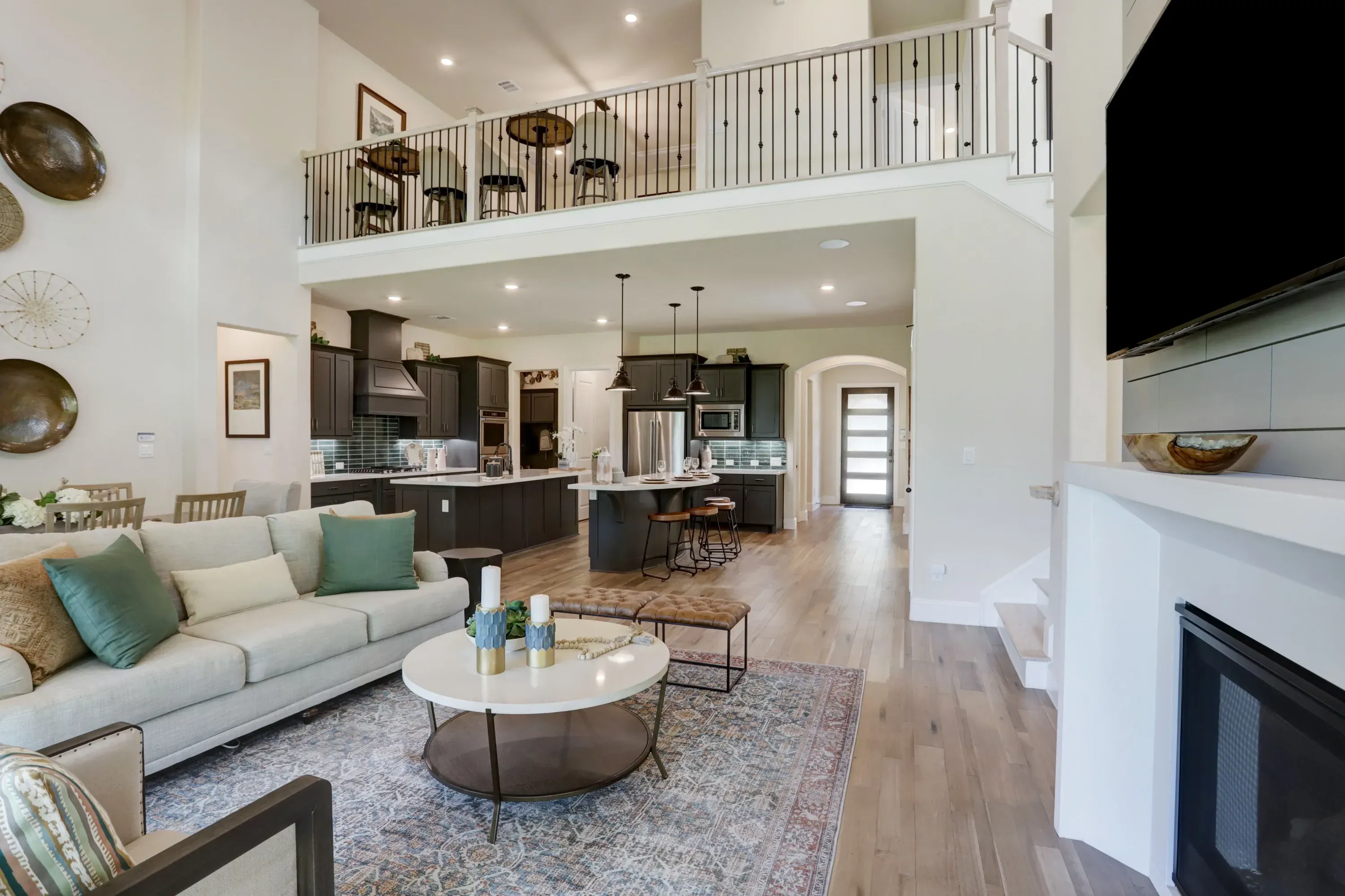 Plan 5051 living room - staged