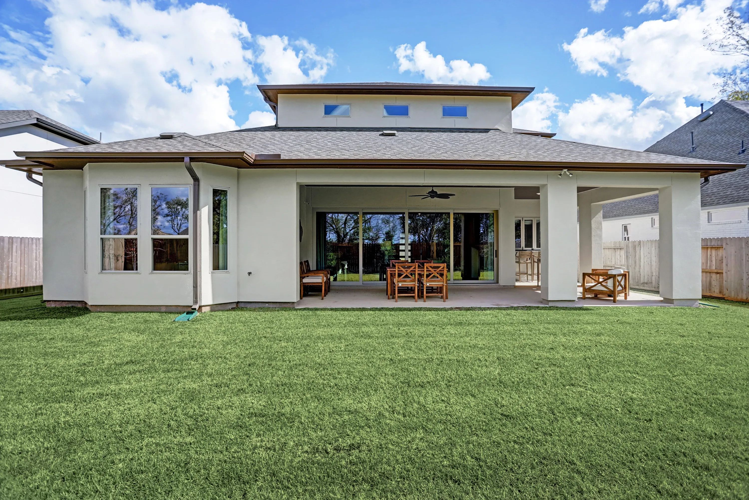 Plan 5051 backyard - staged