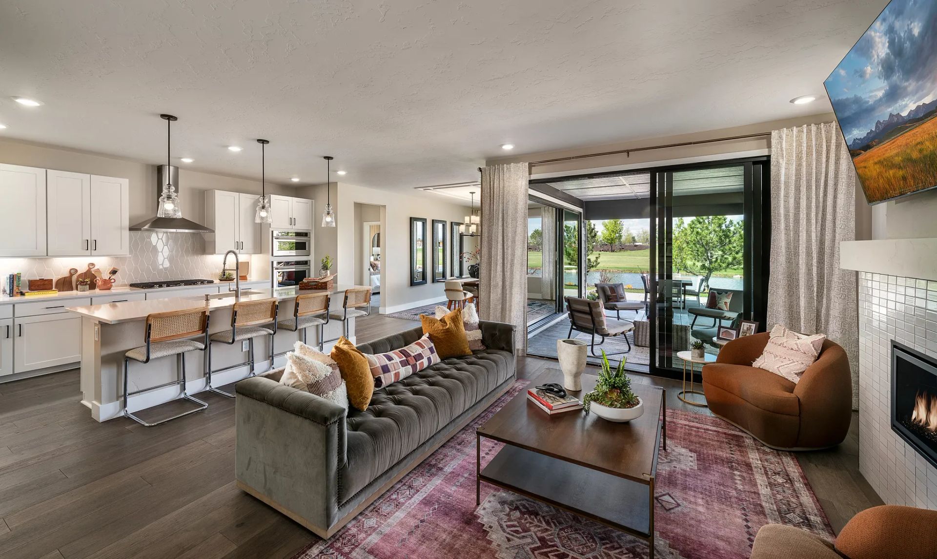 Great Room & Kitchen of Model at Valor