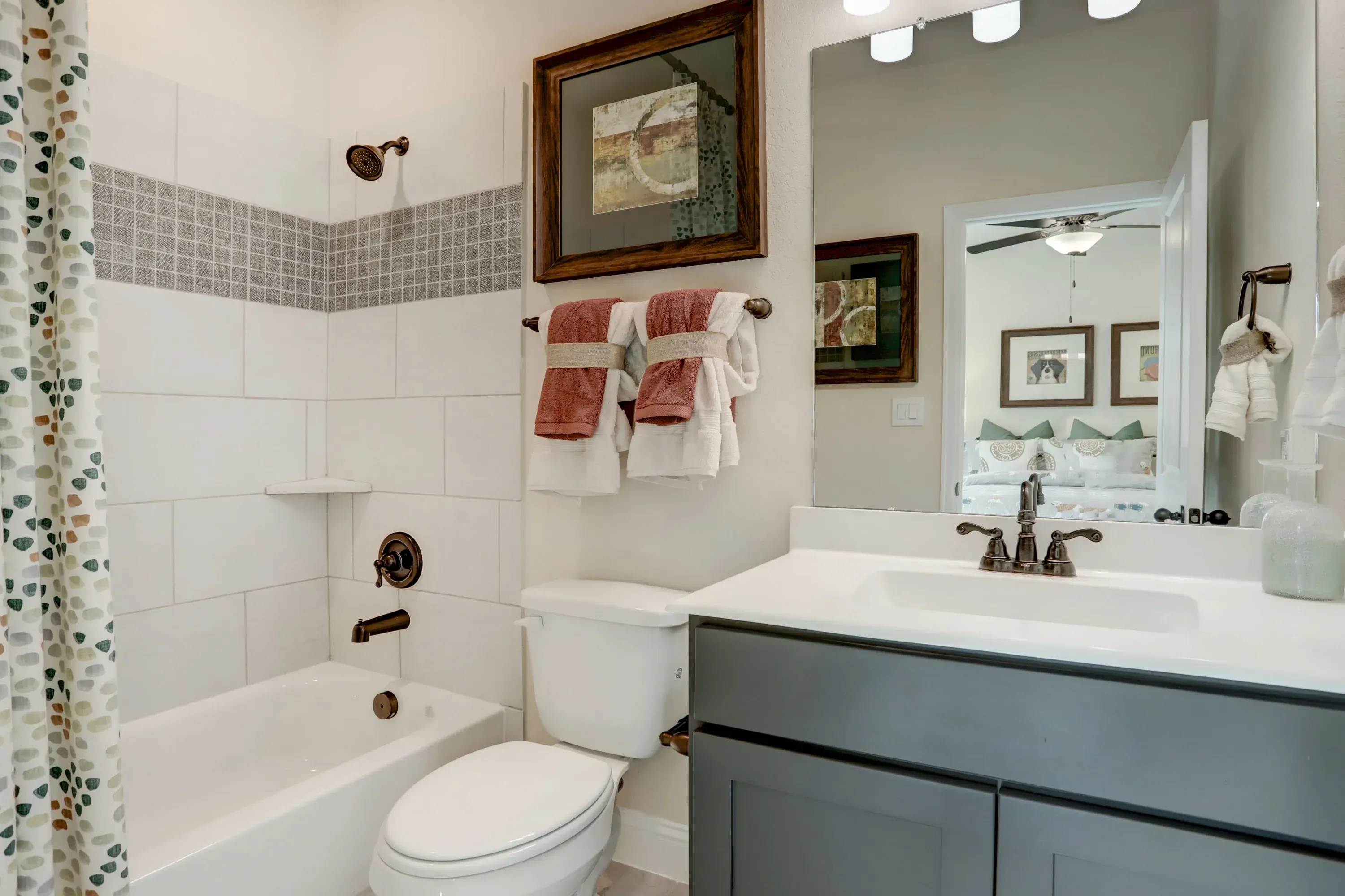 Plan 5051 bathroom - staged