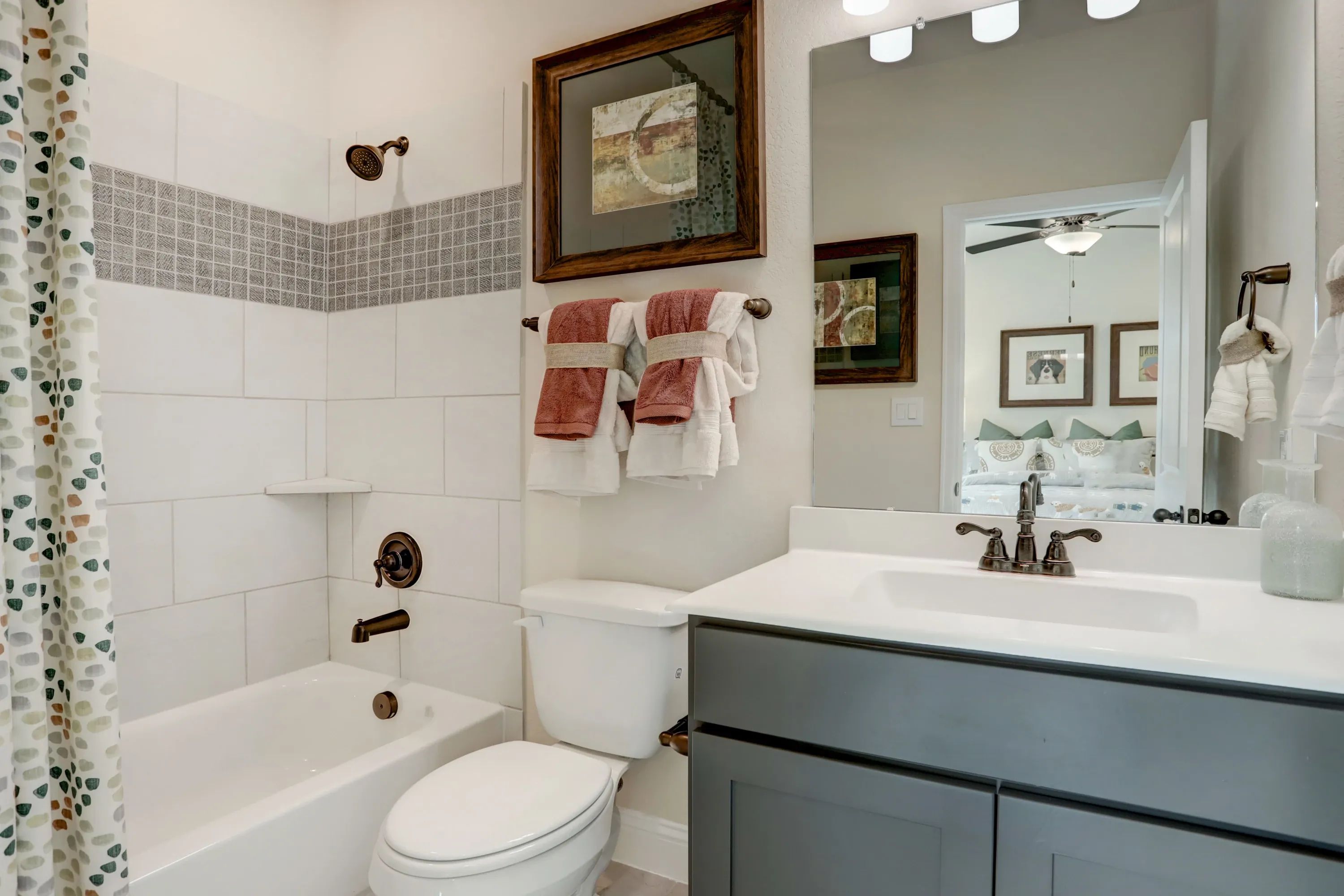 Plan 5051 bathroom - staged
