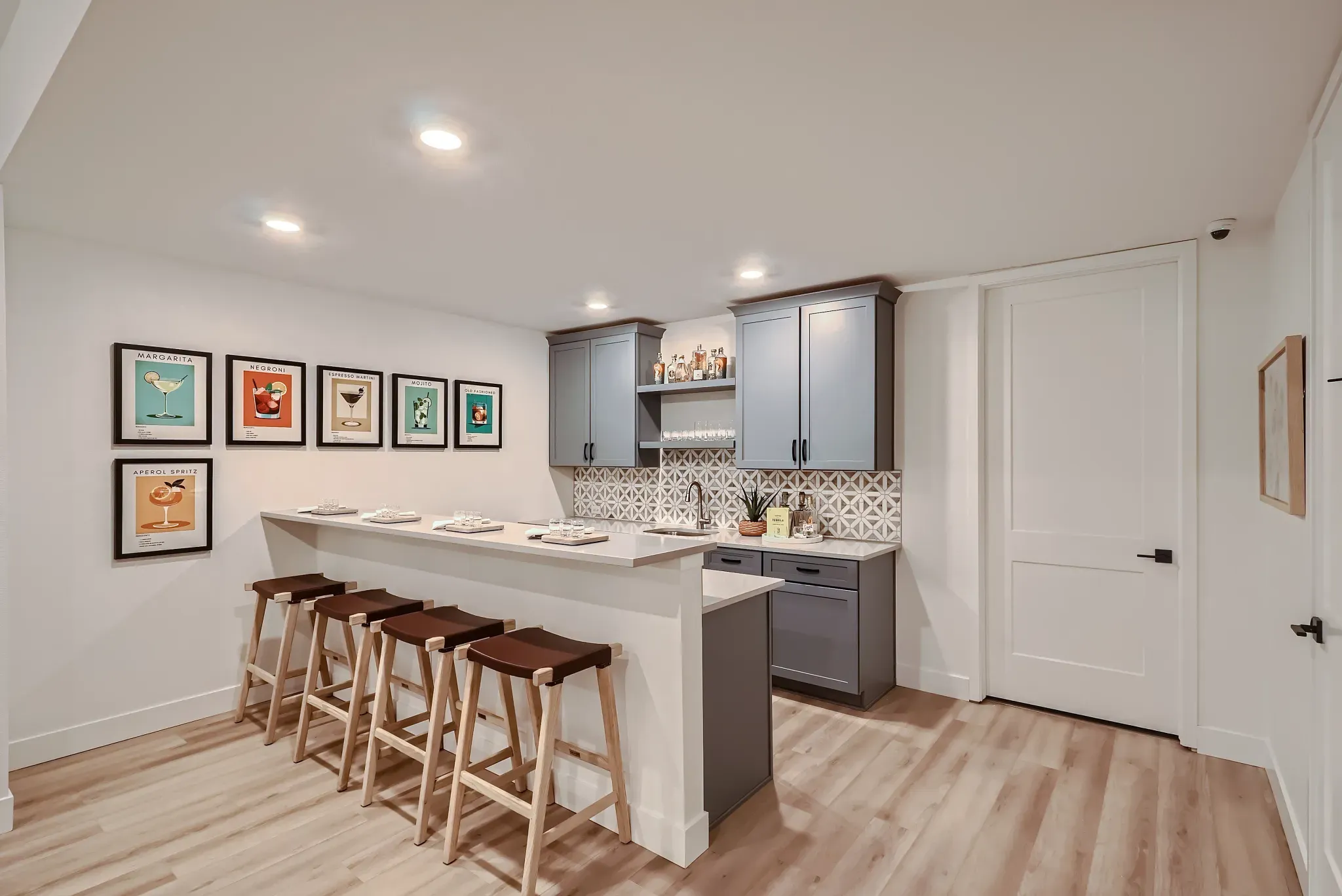 Scout Model Finished Basement Wet Bar
