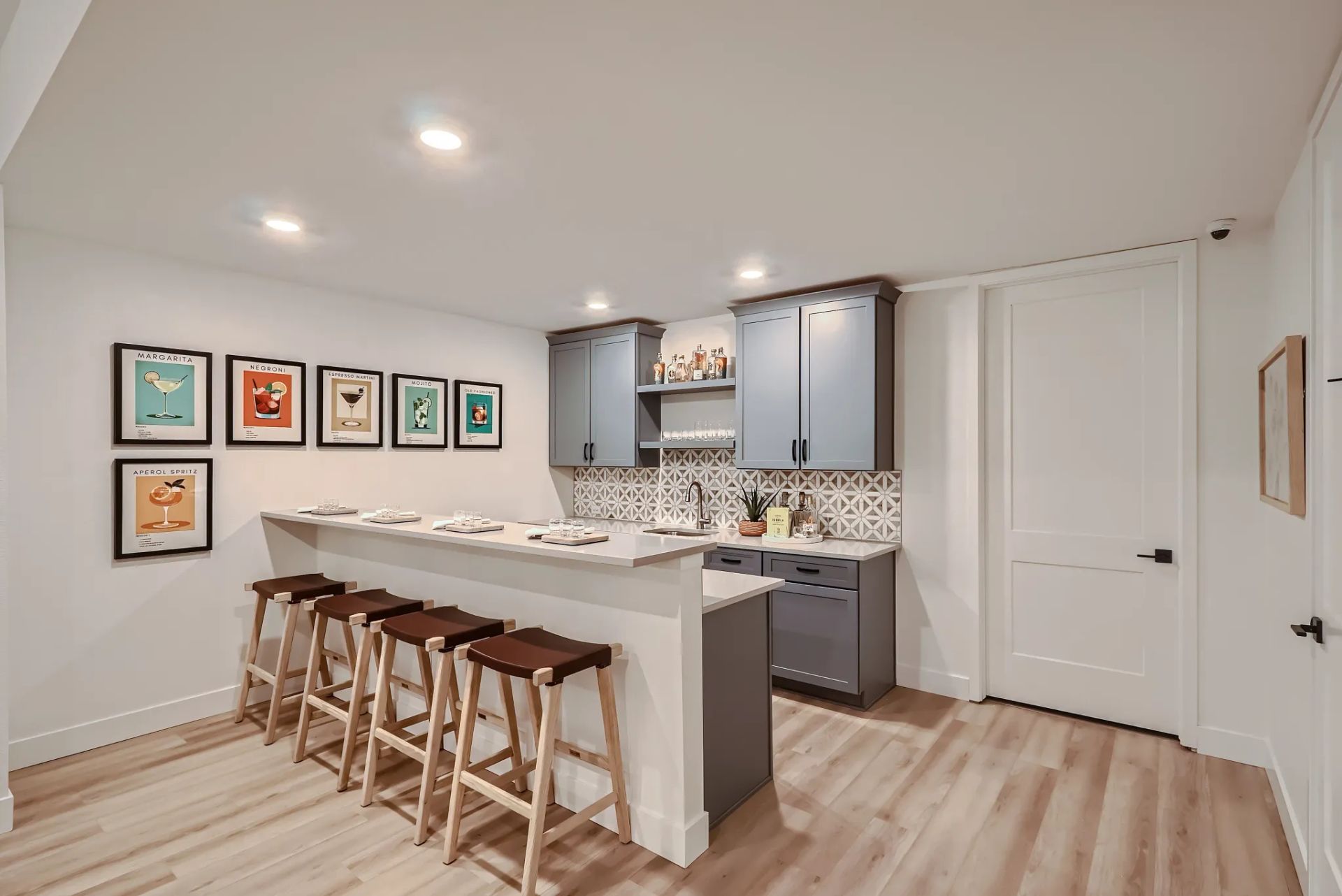 Scout Model Finished Basement Wet Bar