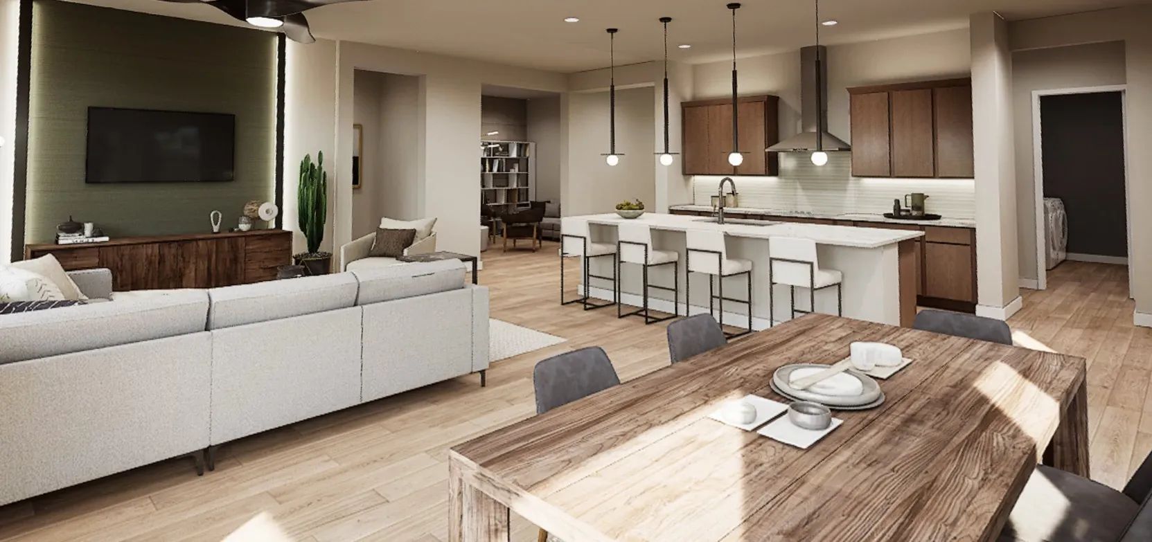 Plan 5014 Great Room VR Rendering