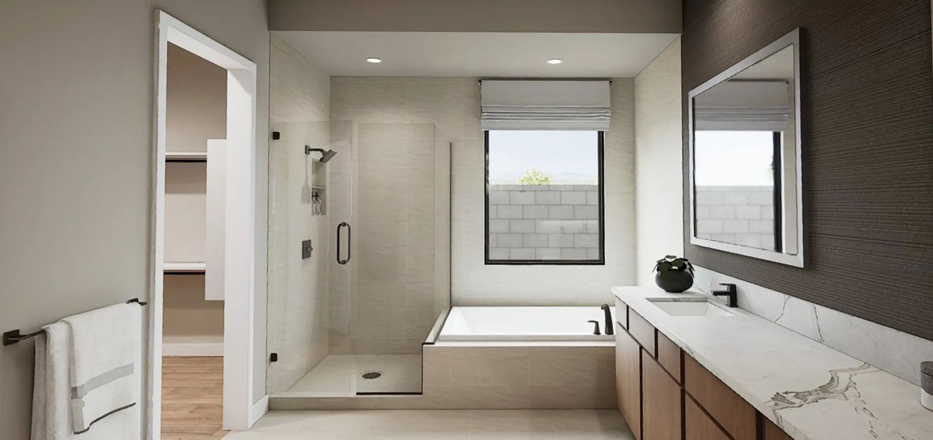 Plan 5014 Primary Bath VR Rendering