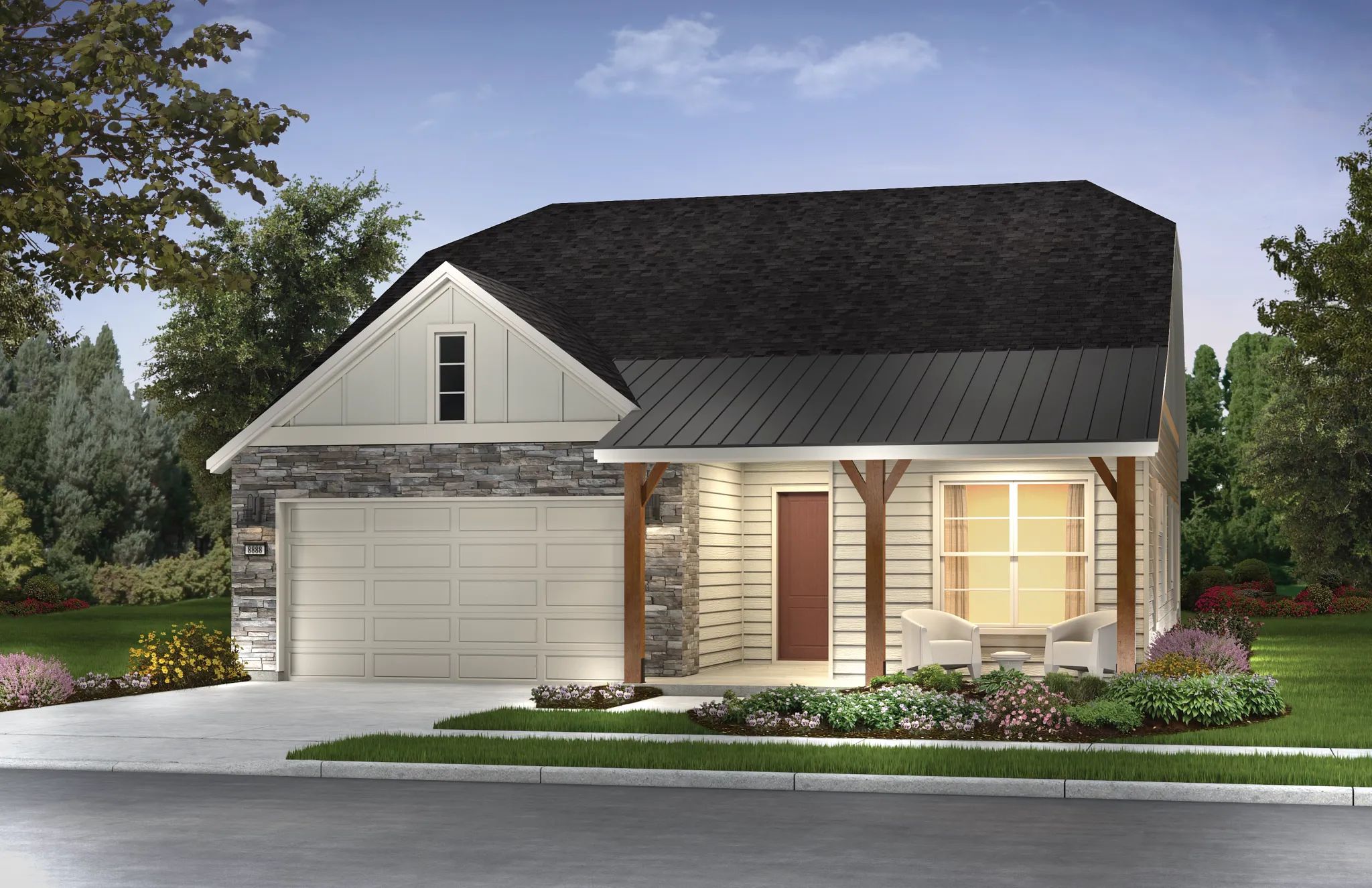Ext B: Contemp Ranch; Color: