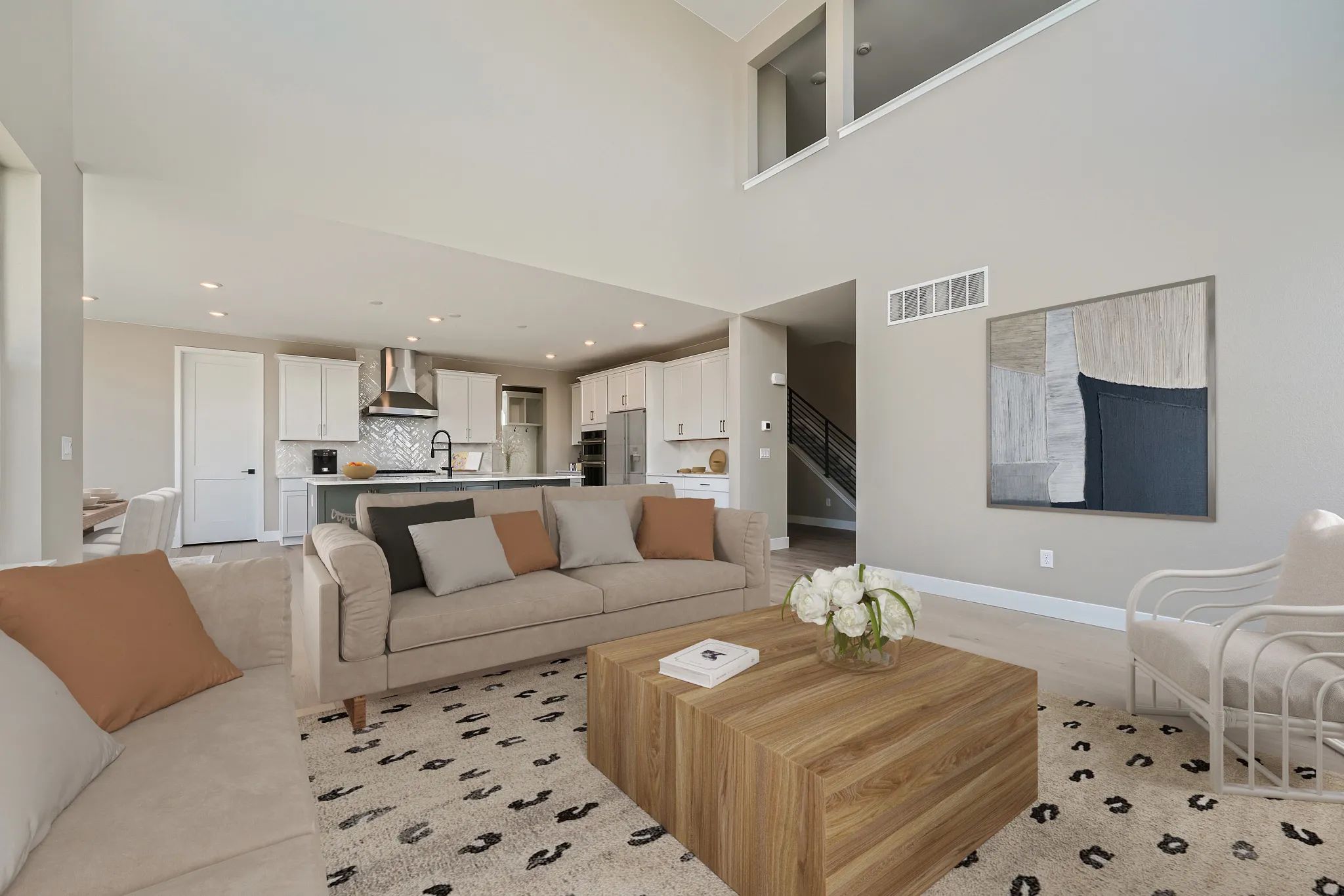 Rickie Plan Great Room + Kitchen - Virtually Stage