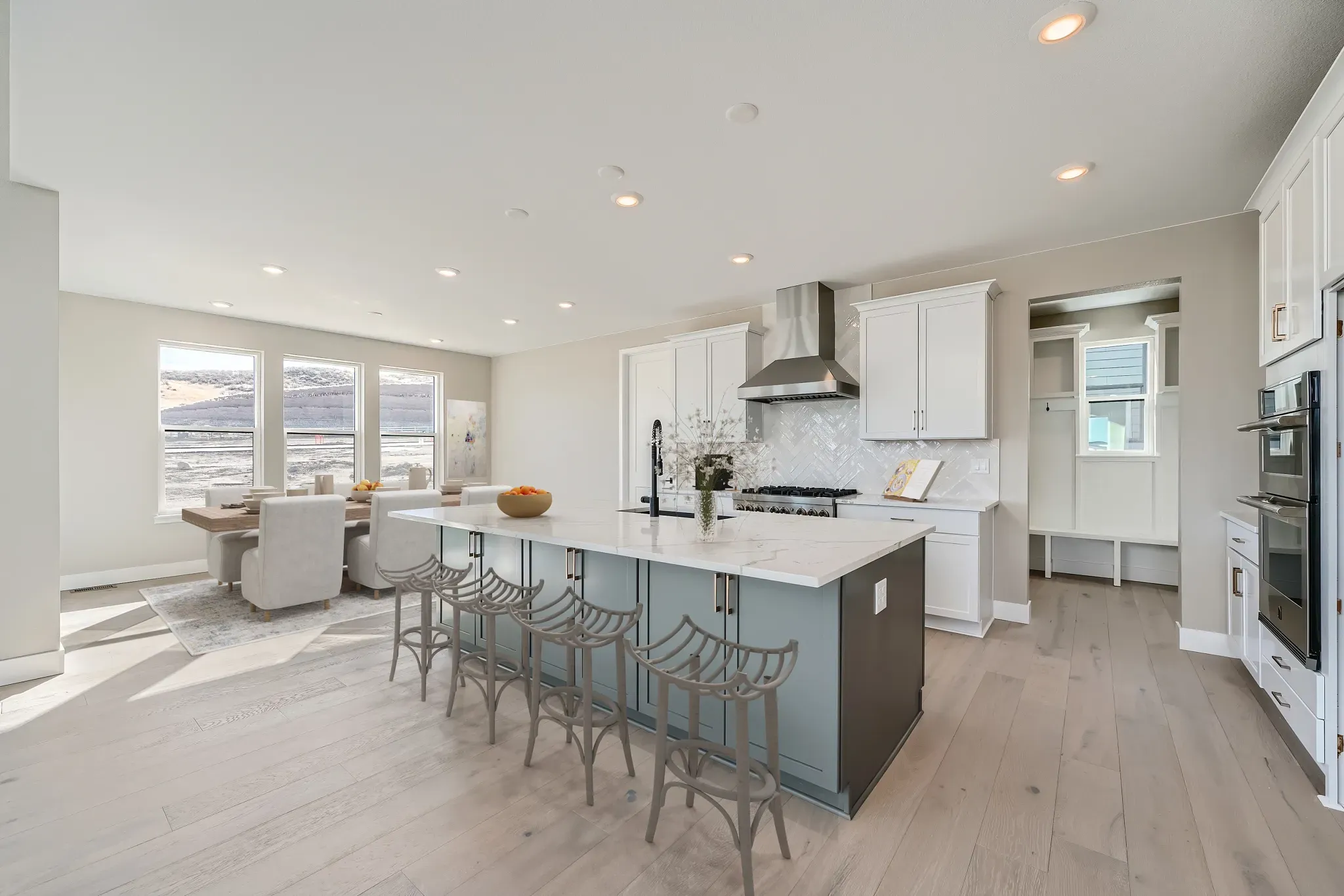 Rickie Plan Kitchen + Dining - Virtually Staged