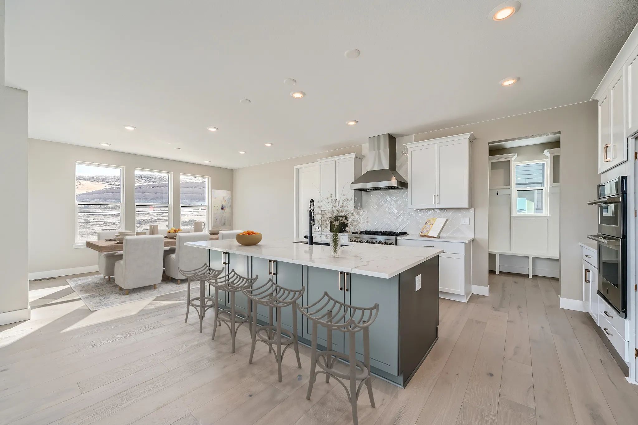 Rickie Plan Kitchen + Dining - Virtually Staged