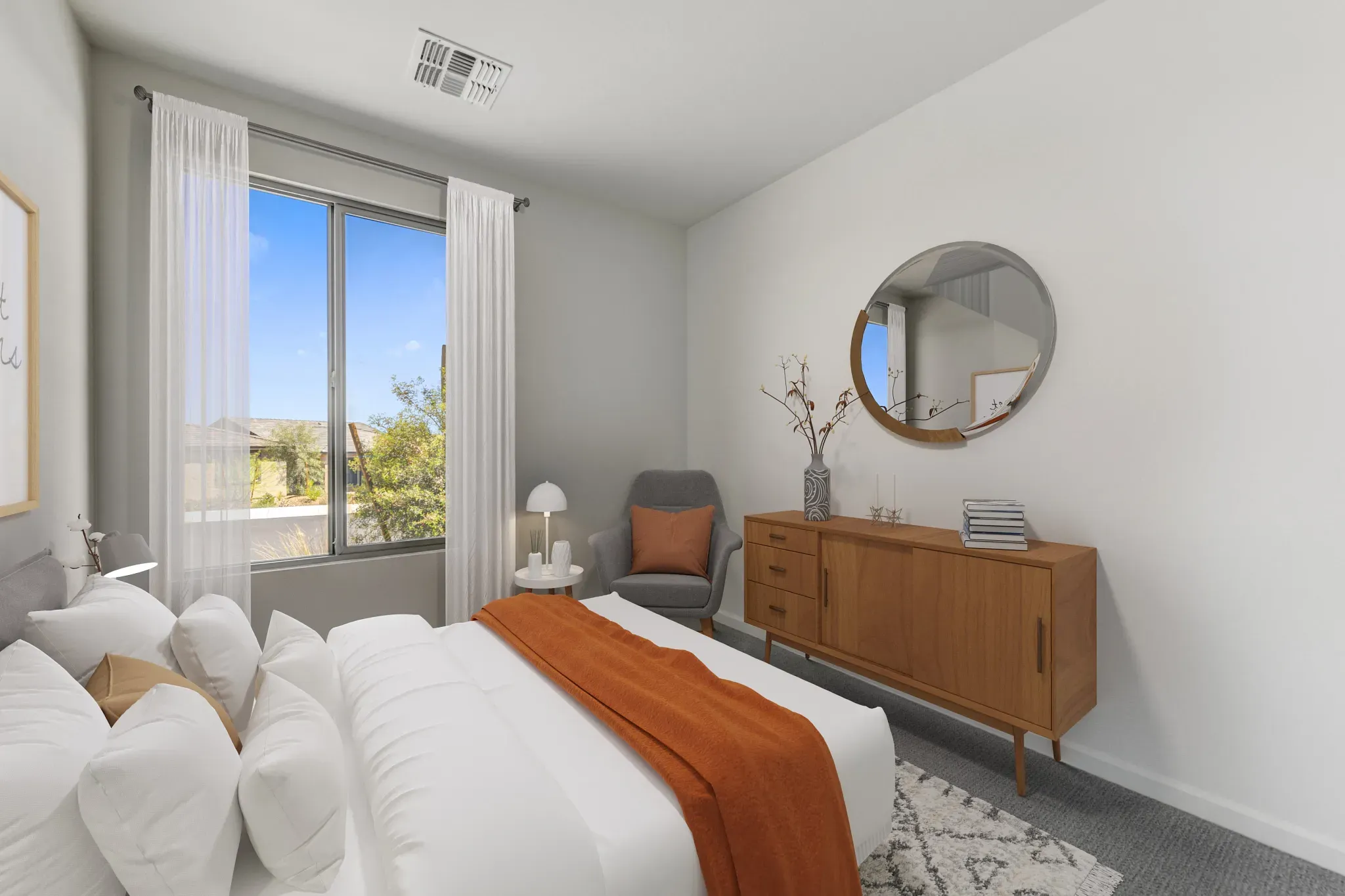 Virtually Staged Guest Bed