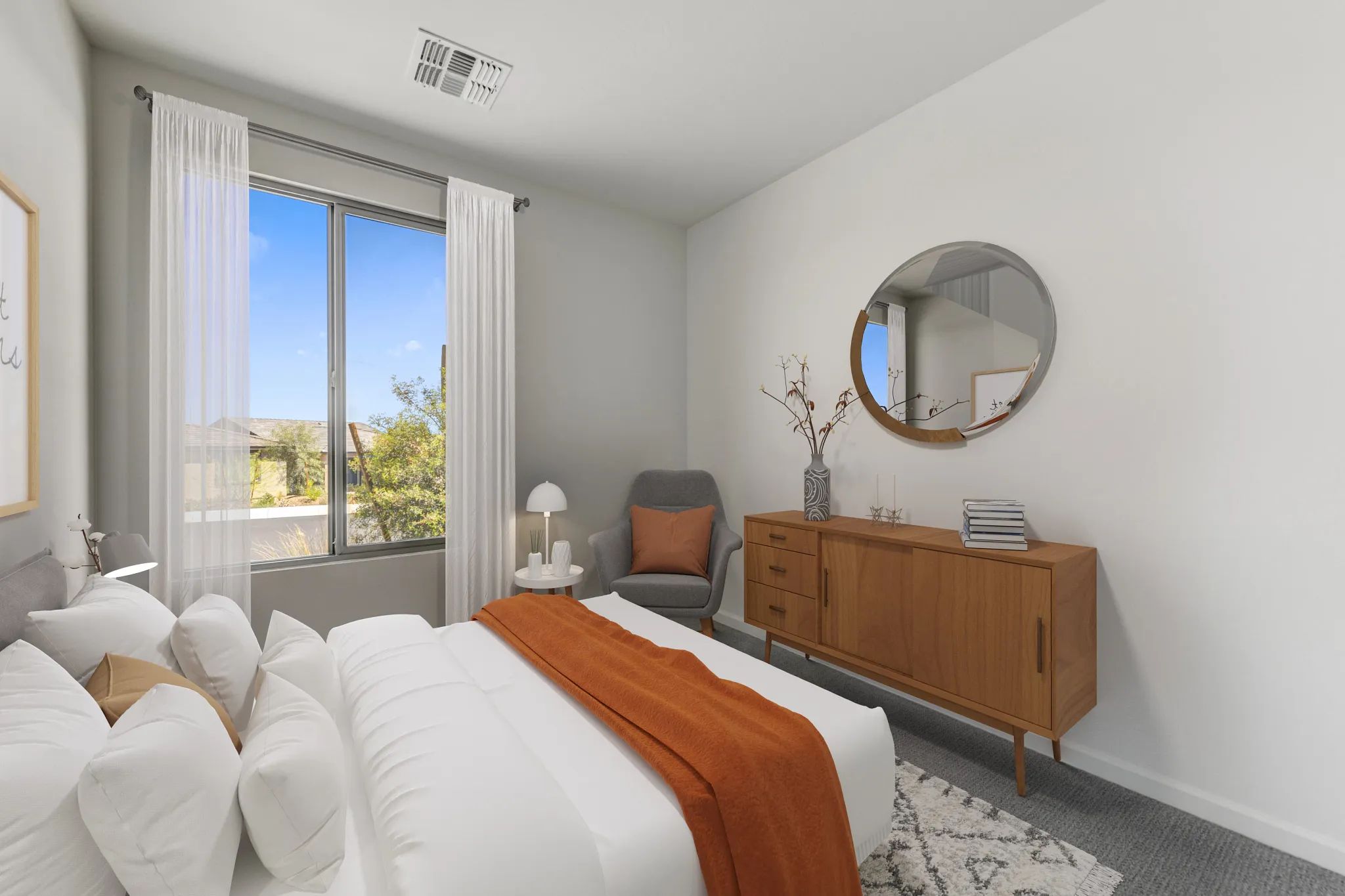 Virtually Staged Guest Bed