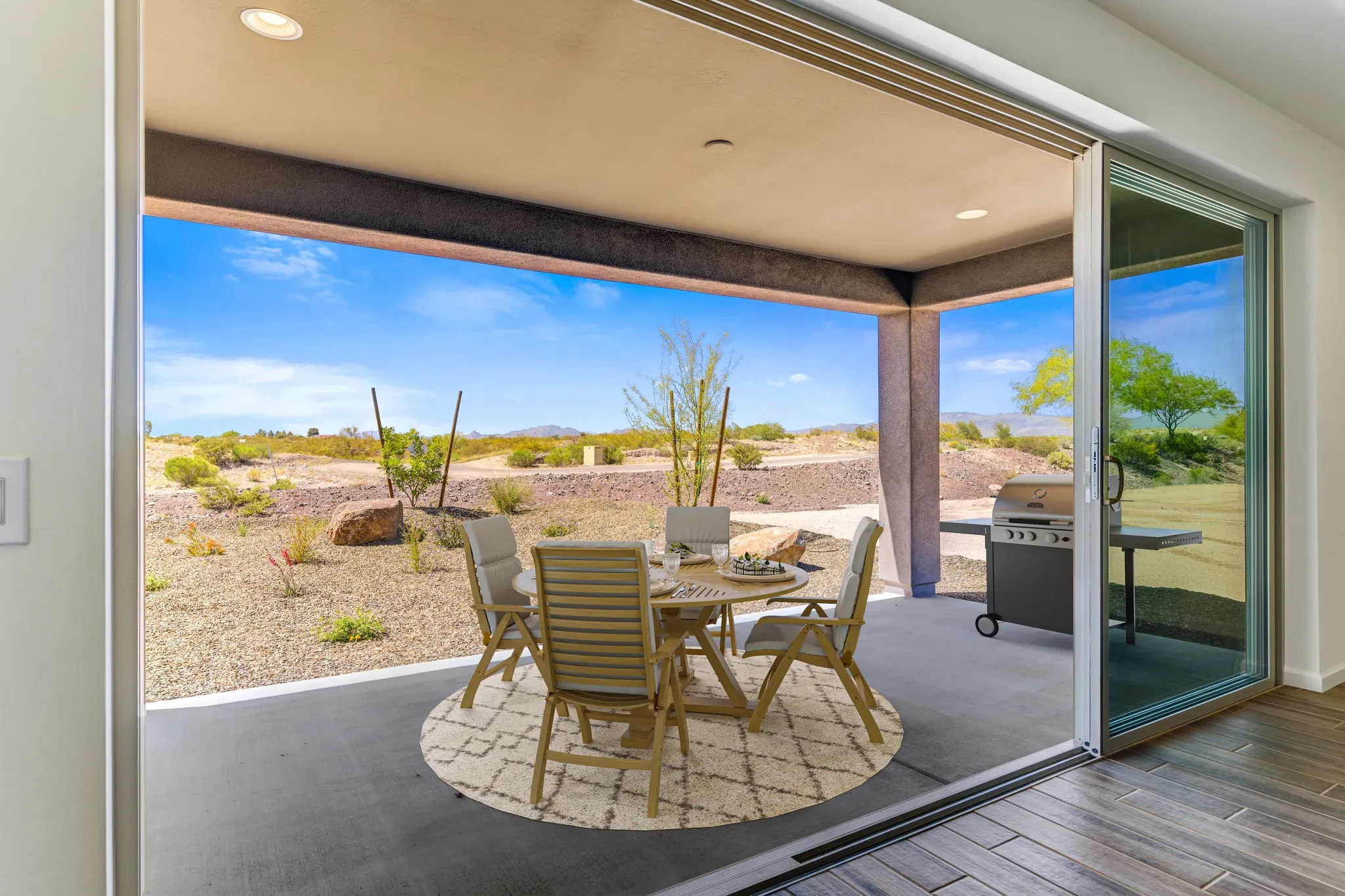 Virtually Staged Covered Patio