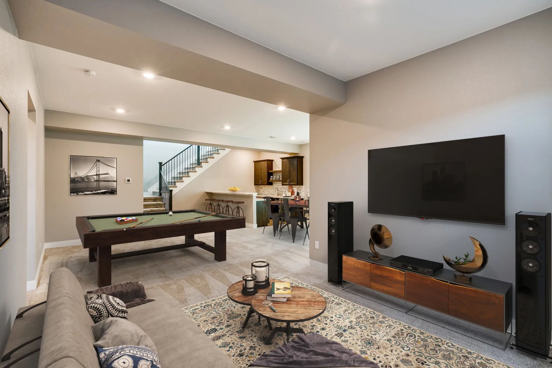 Finished Basement Rec Room