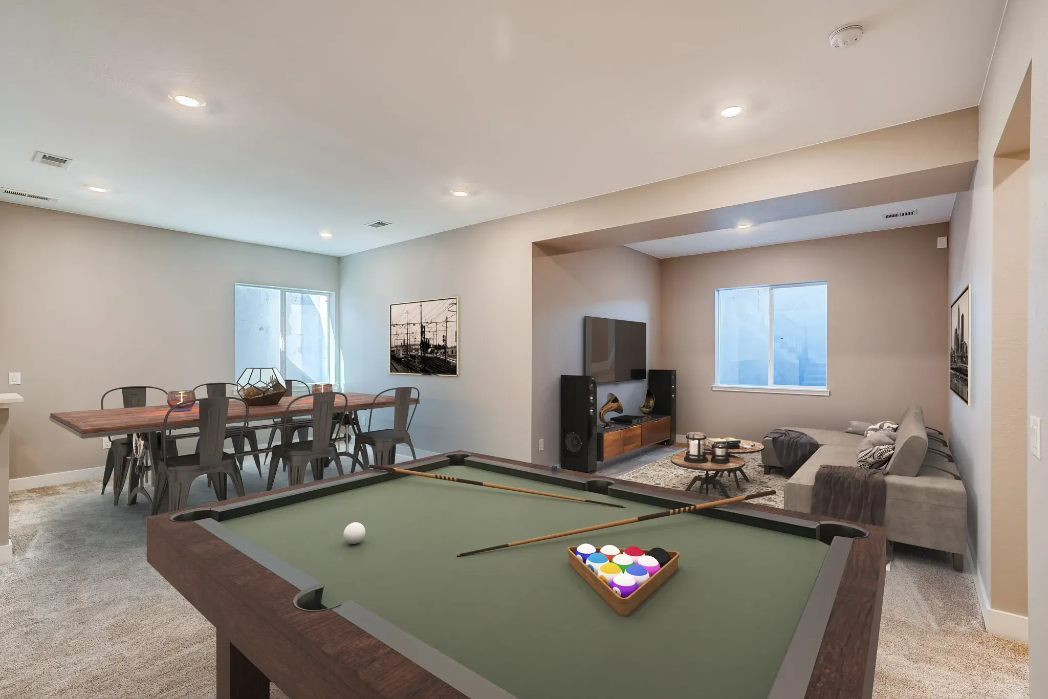 Finished Basement Rec Room