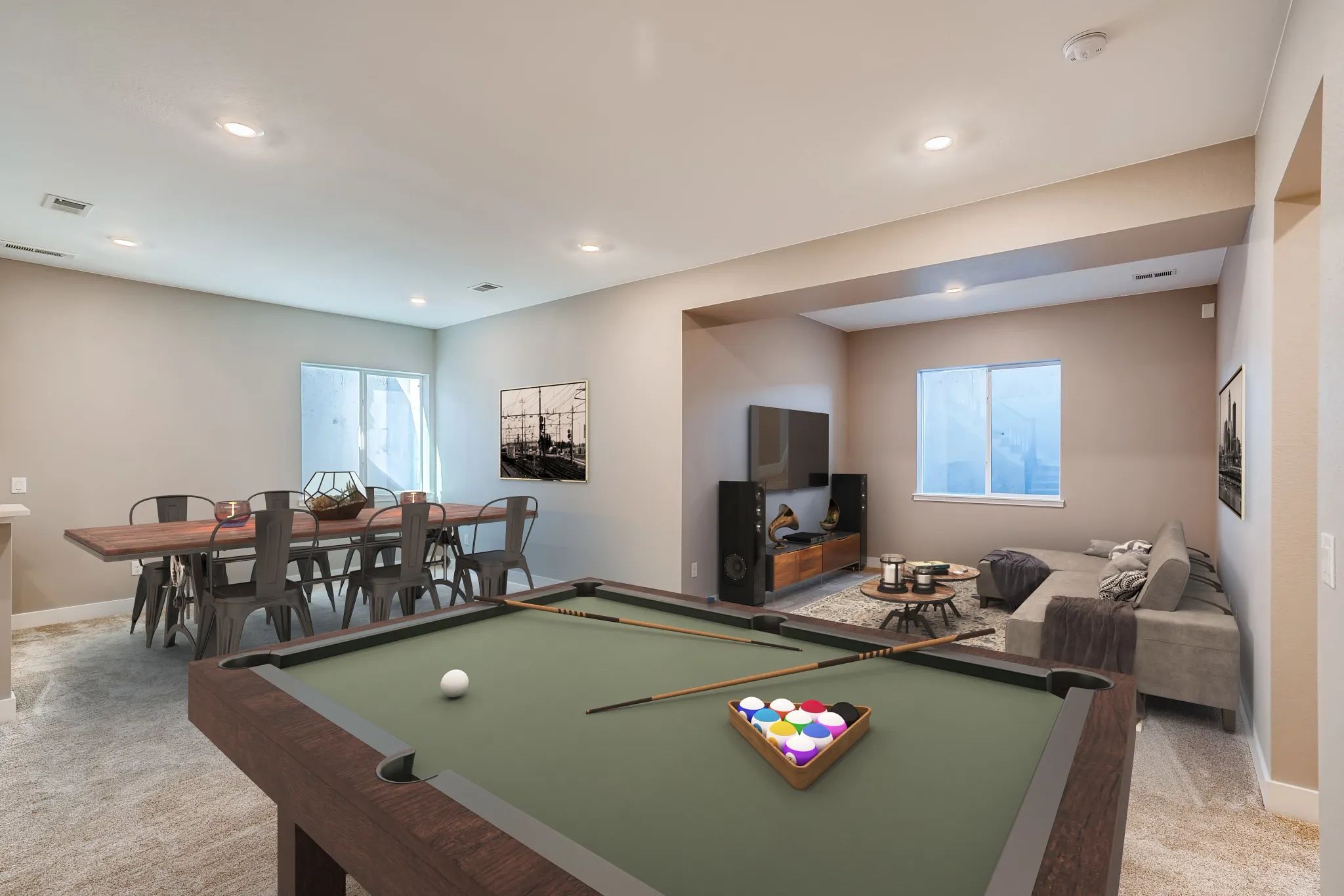 Finished Basement Rec Room