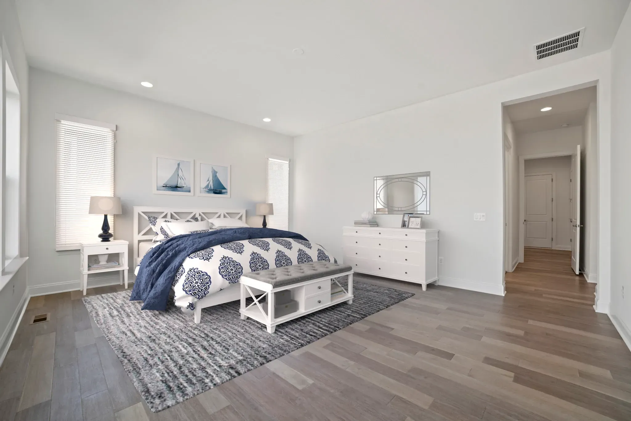 Virtually Staged Primary Bed