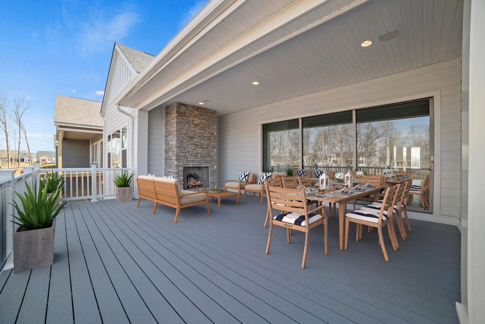 Virtually Staged Covered Patio