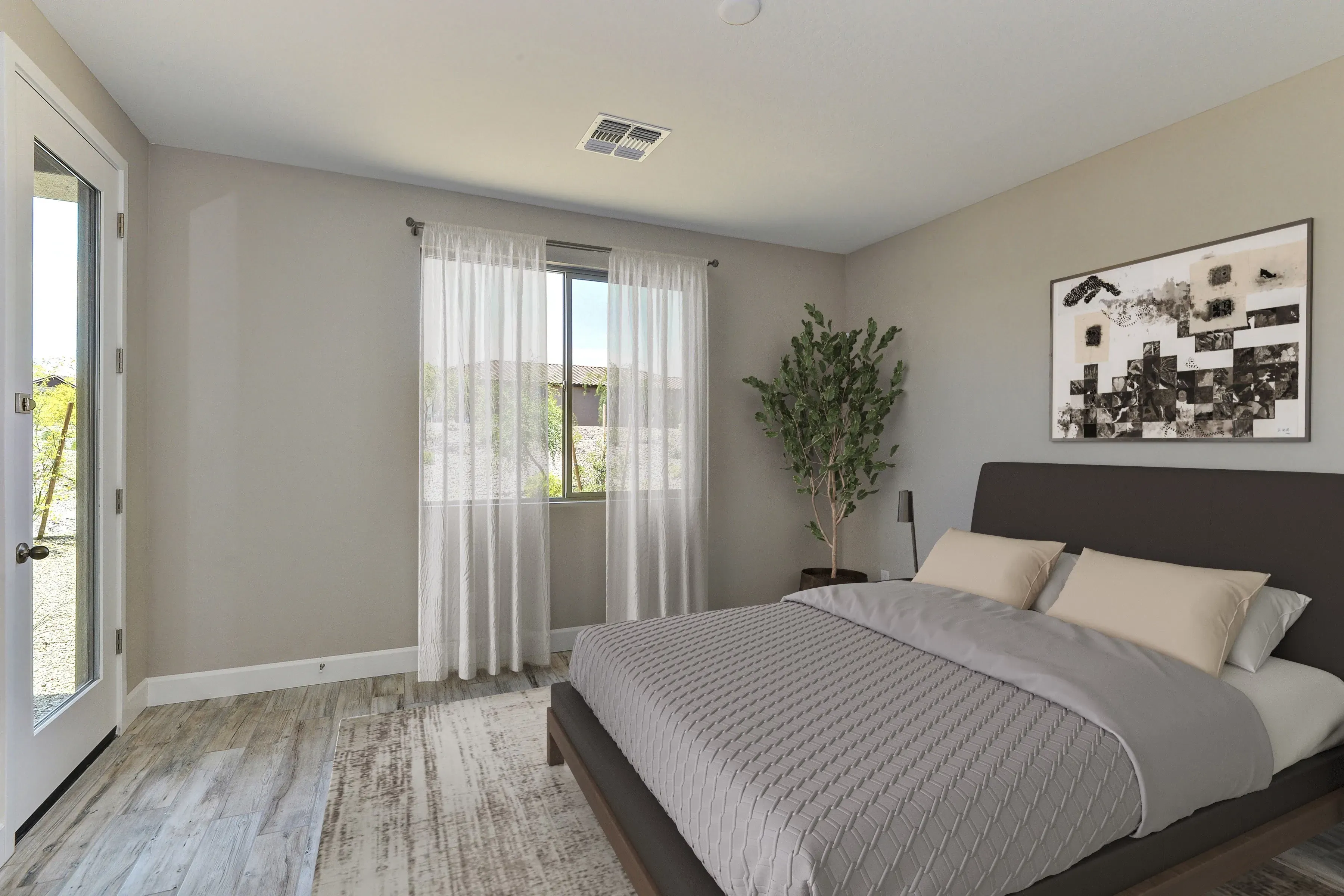Virtually Staged Primary Bed