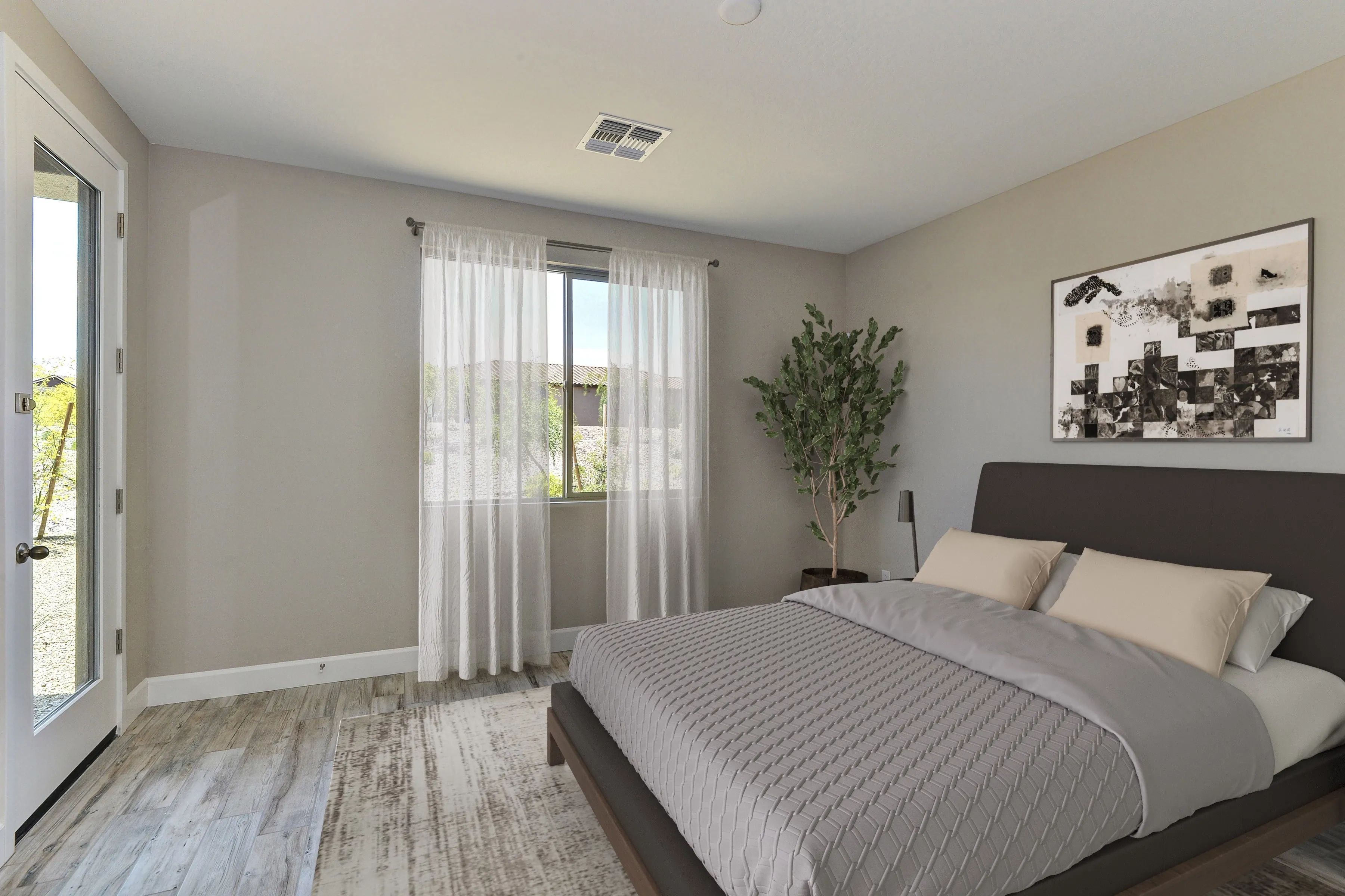 Virtually Staged Primary Bed
