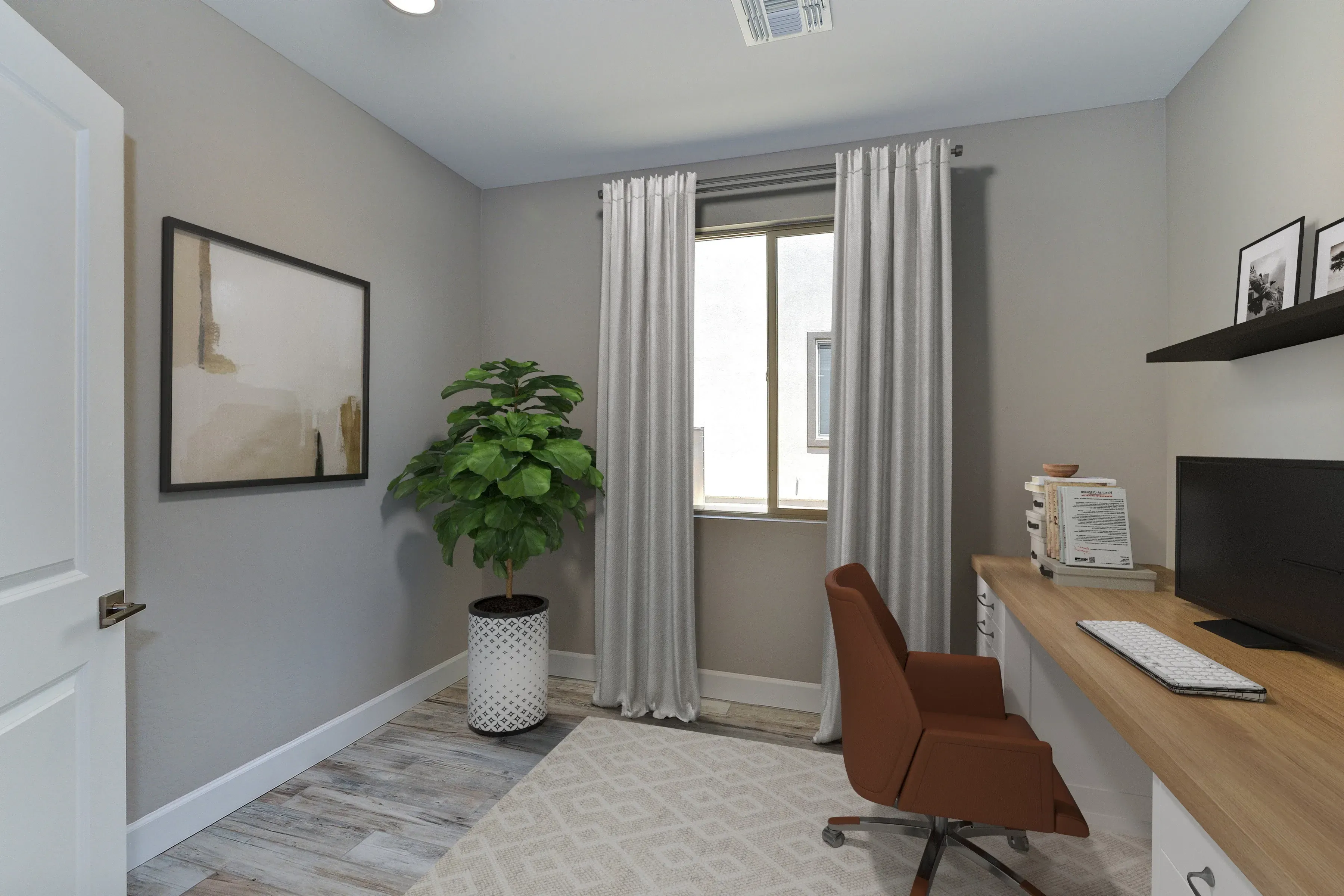 Virtually Staged Den
