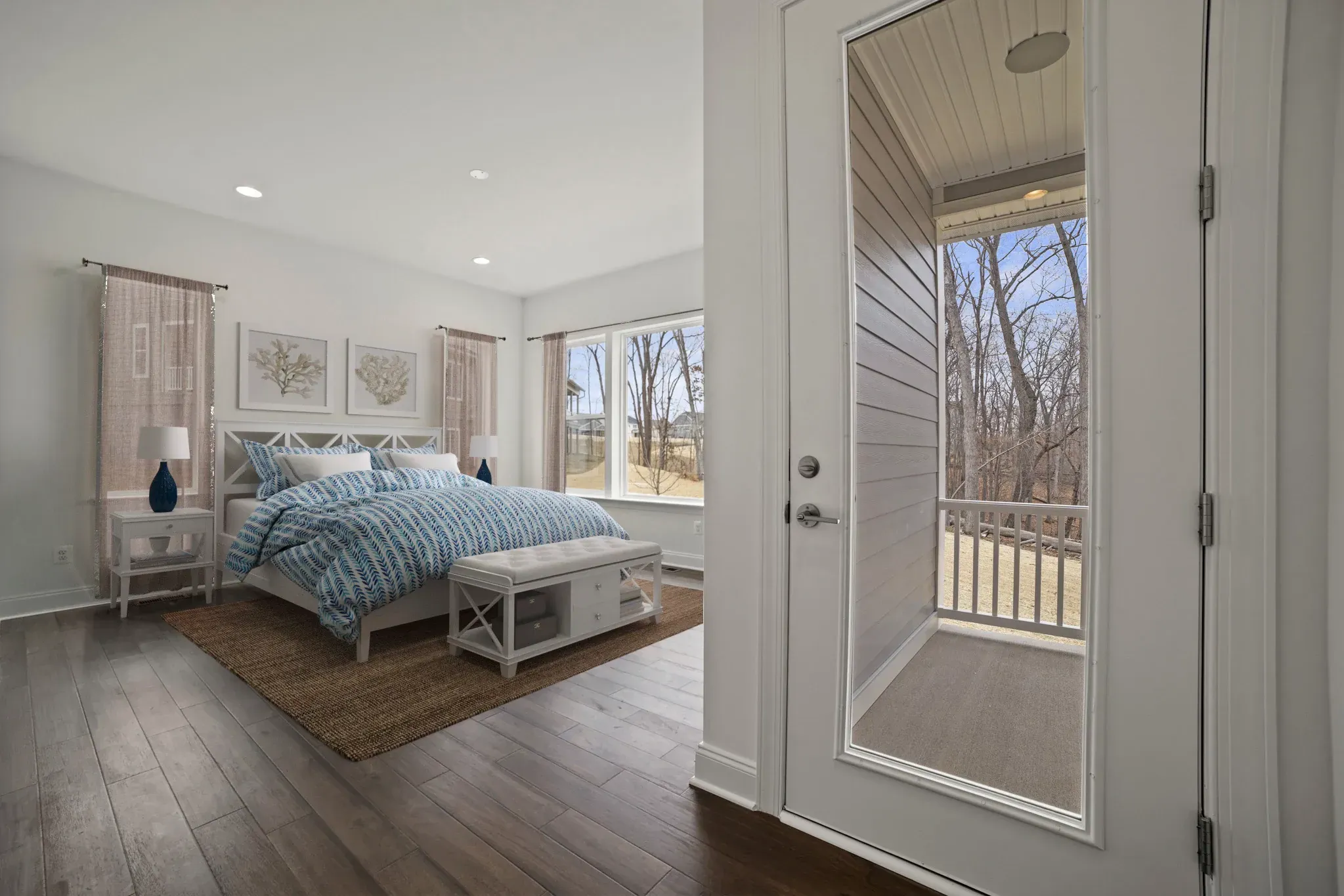 Virtually Staged Primary Bed