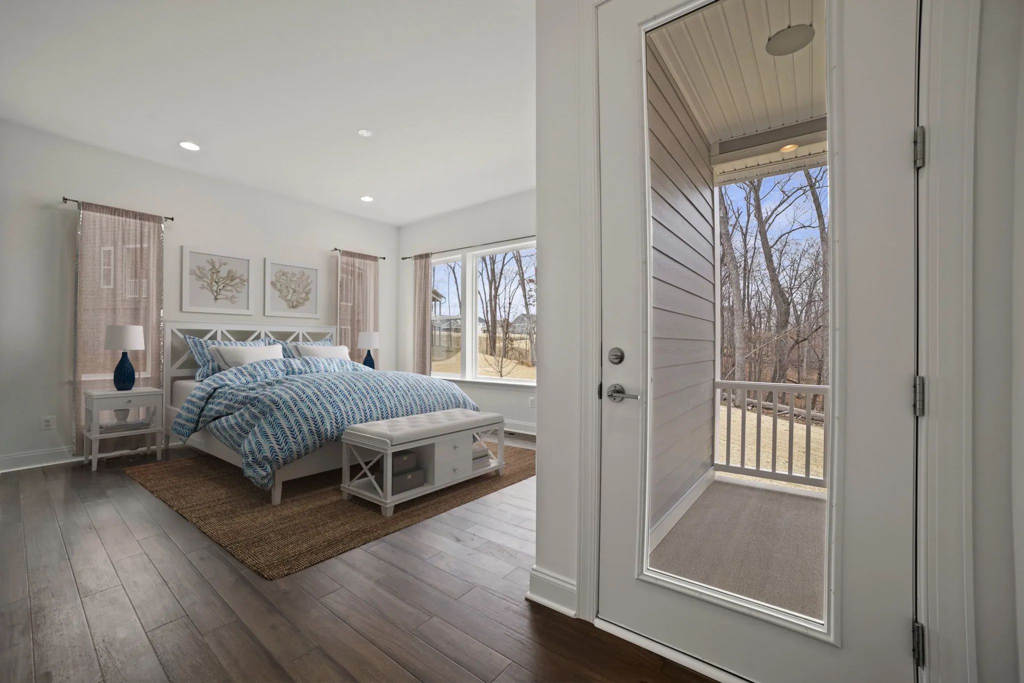 Virtually Staged Primary Bed