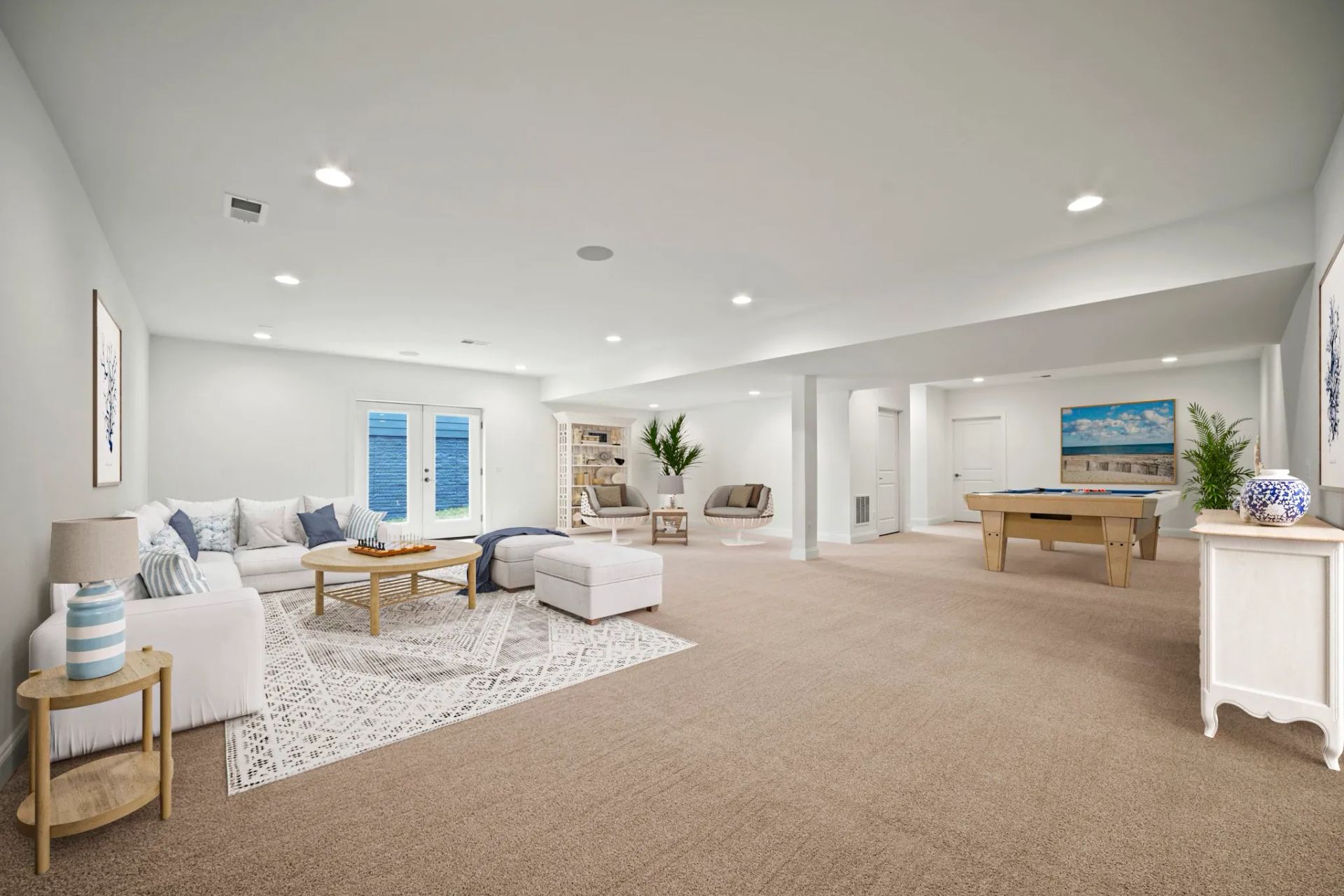 Virtually Staged Lower Level
