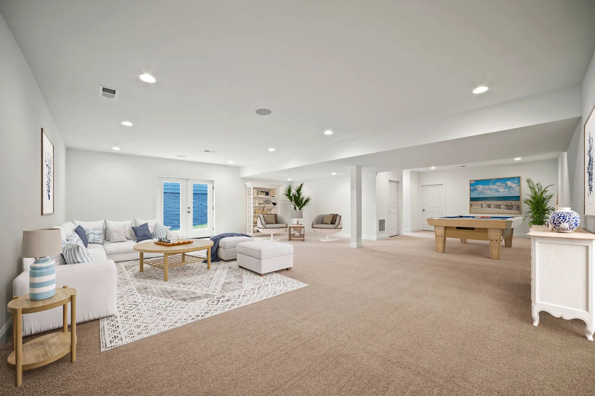 Virtually Staged Lower Level