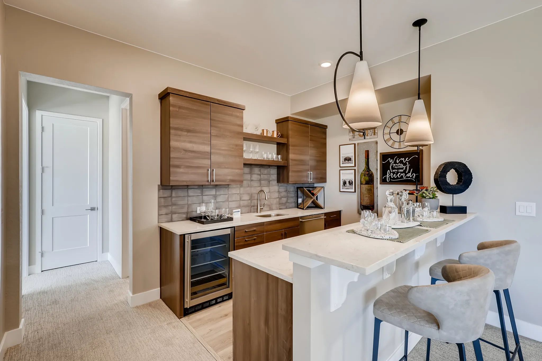 Finished Basement Wet Bar