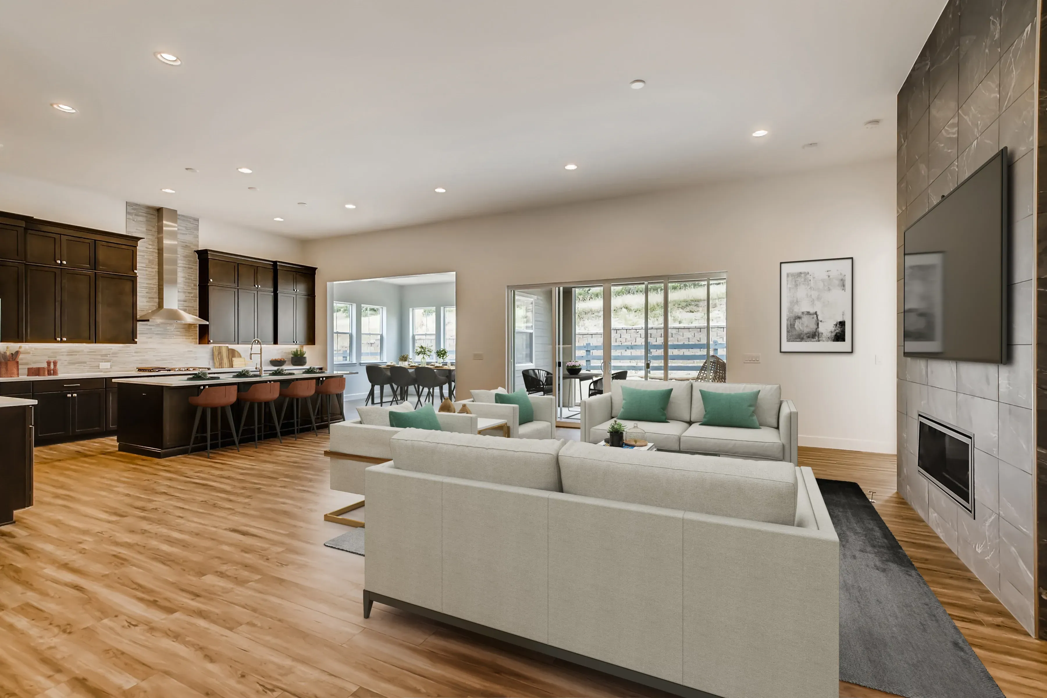 Preserve Great Room, Kitchen + Dining