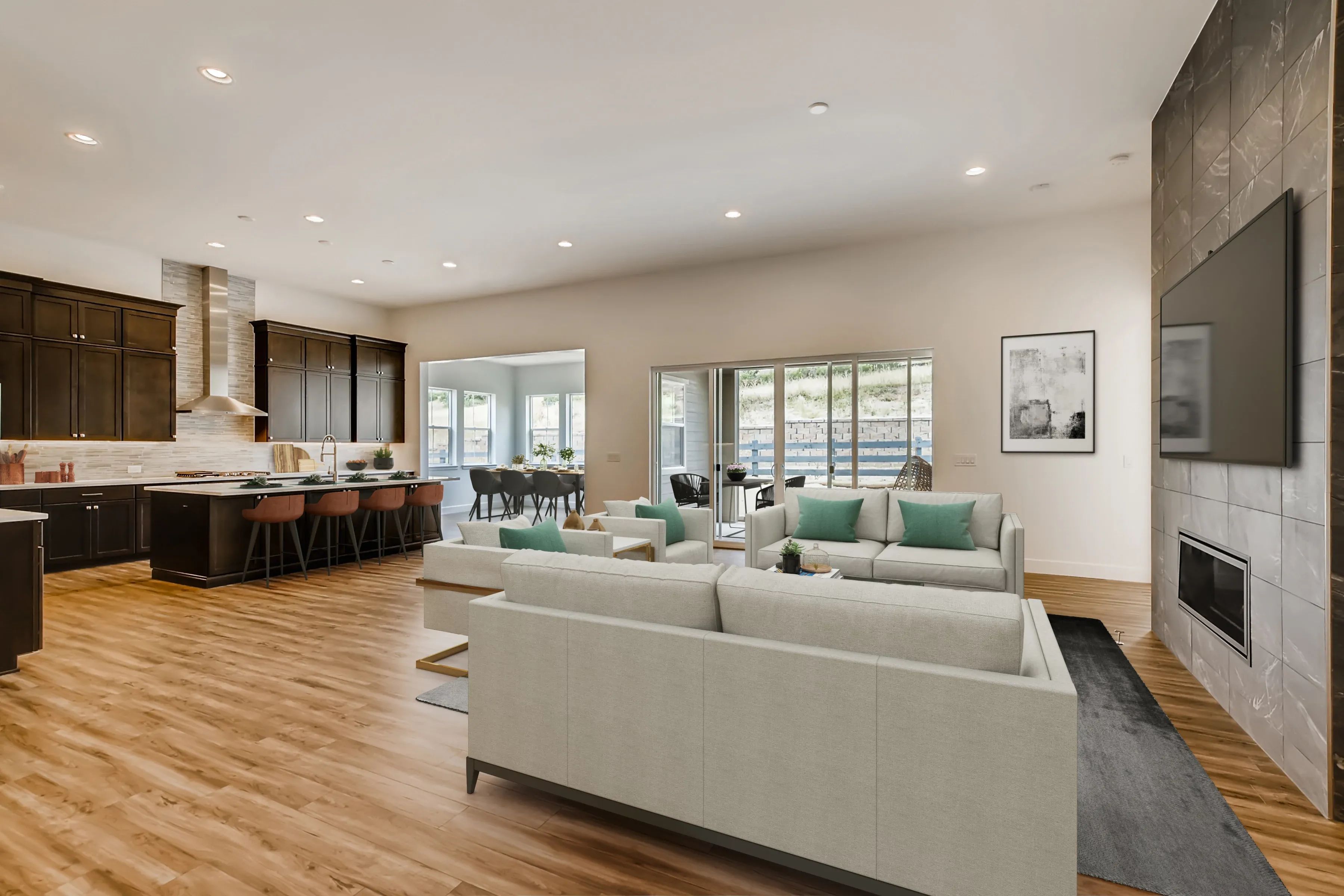 Preserve Great Room, Kitchen + Dining