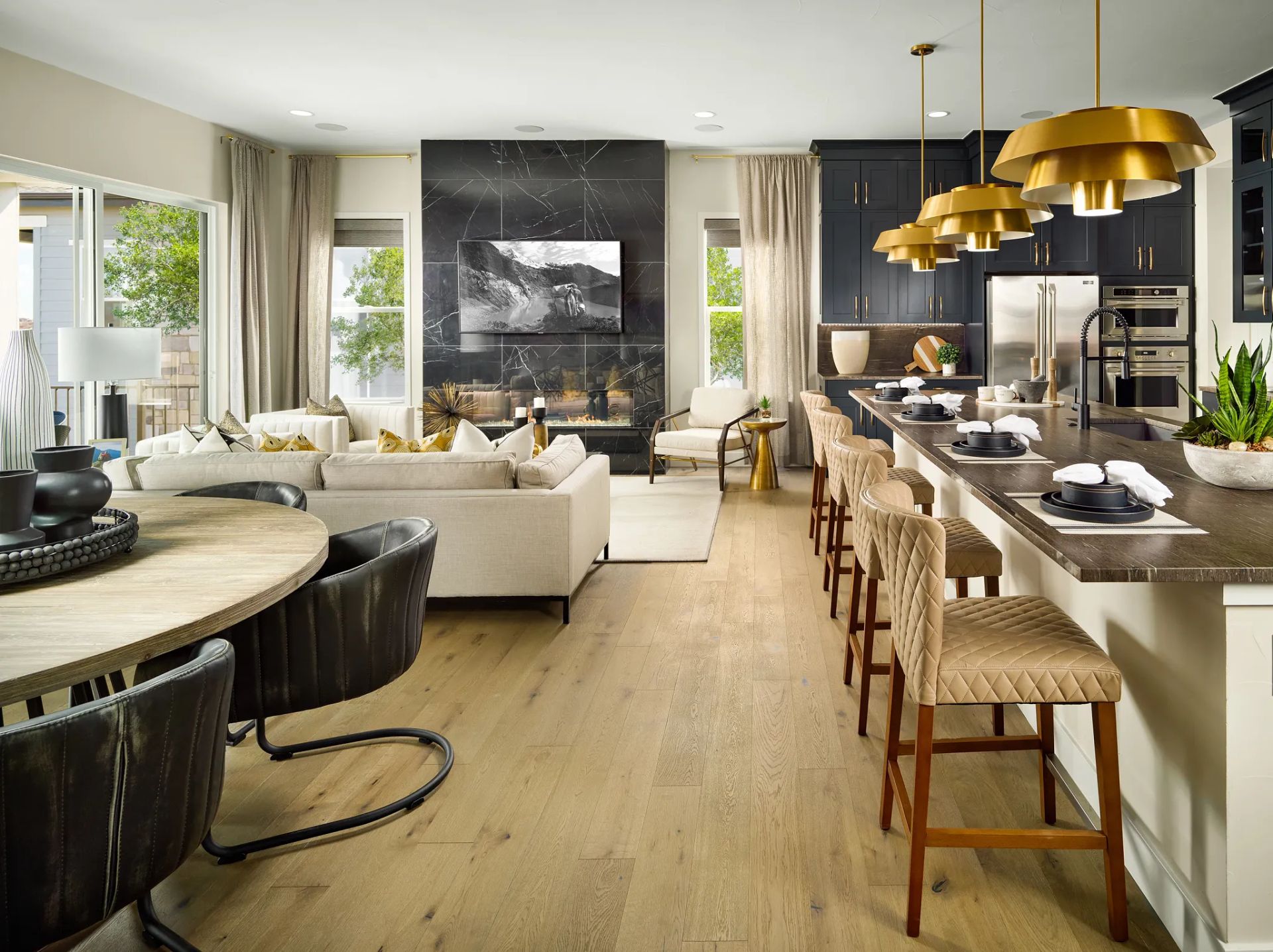 Kitchen, Dining + Great Room