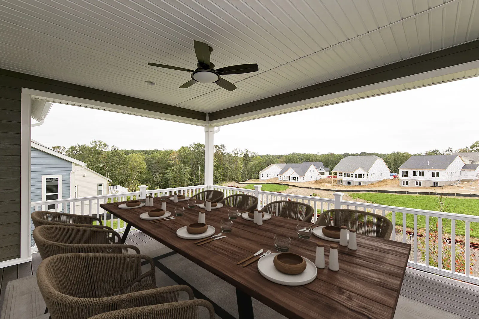 Virtually Staged Covered Patio