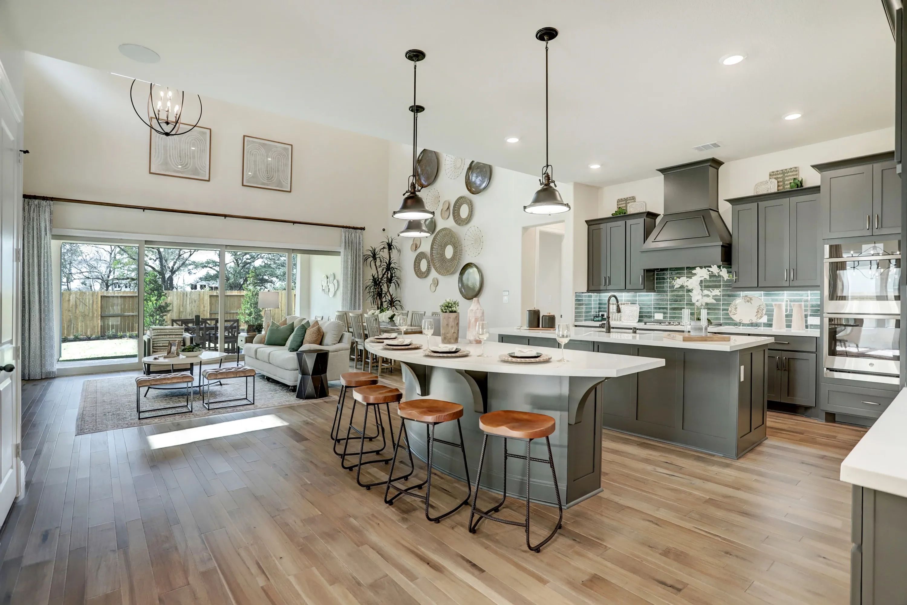 Plan 5051 great room - staged