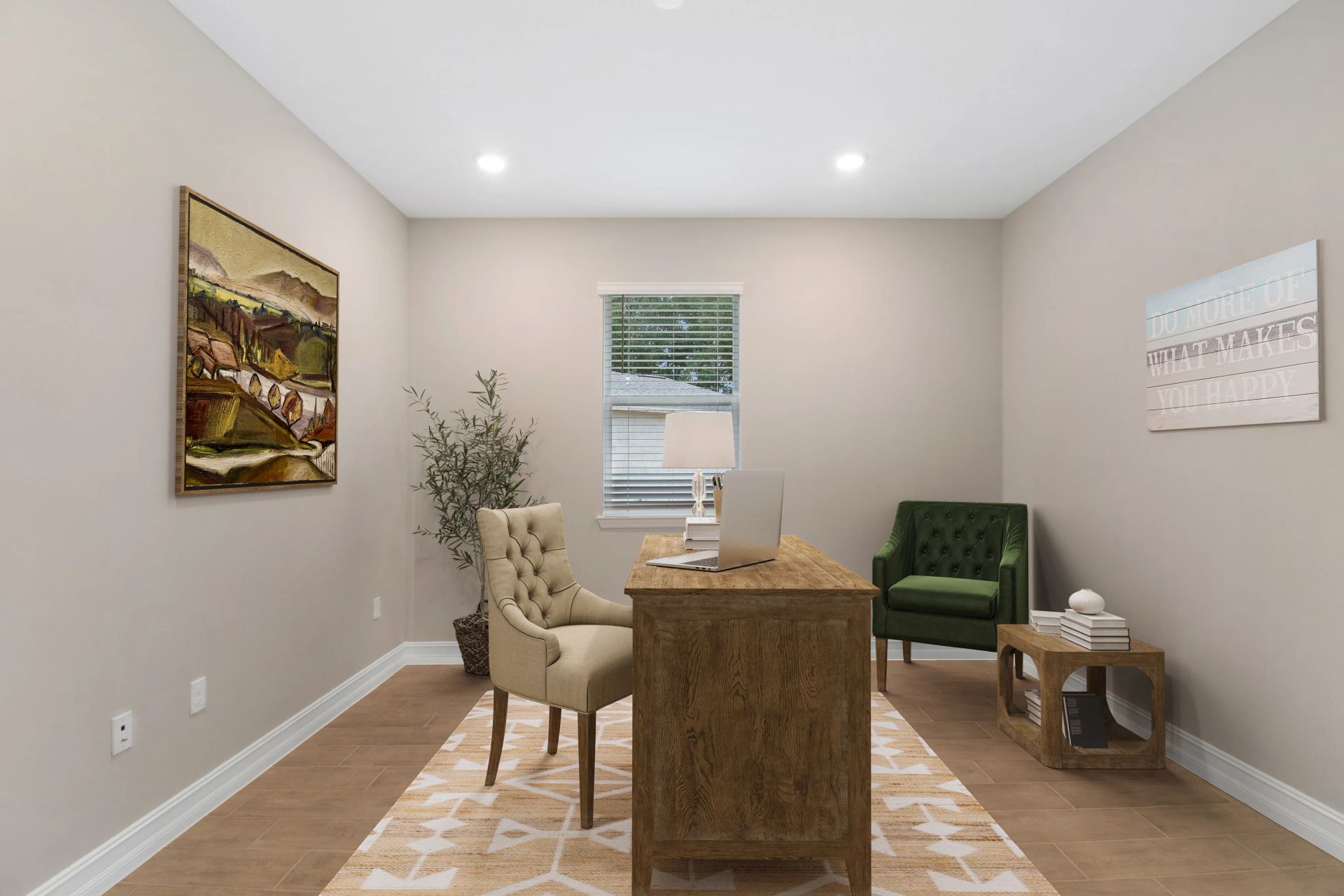 Virtually Staged Den